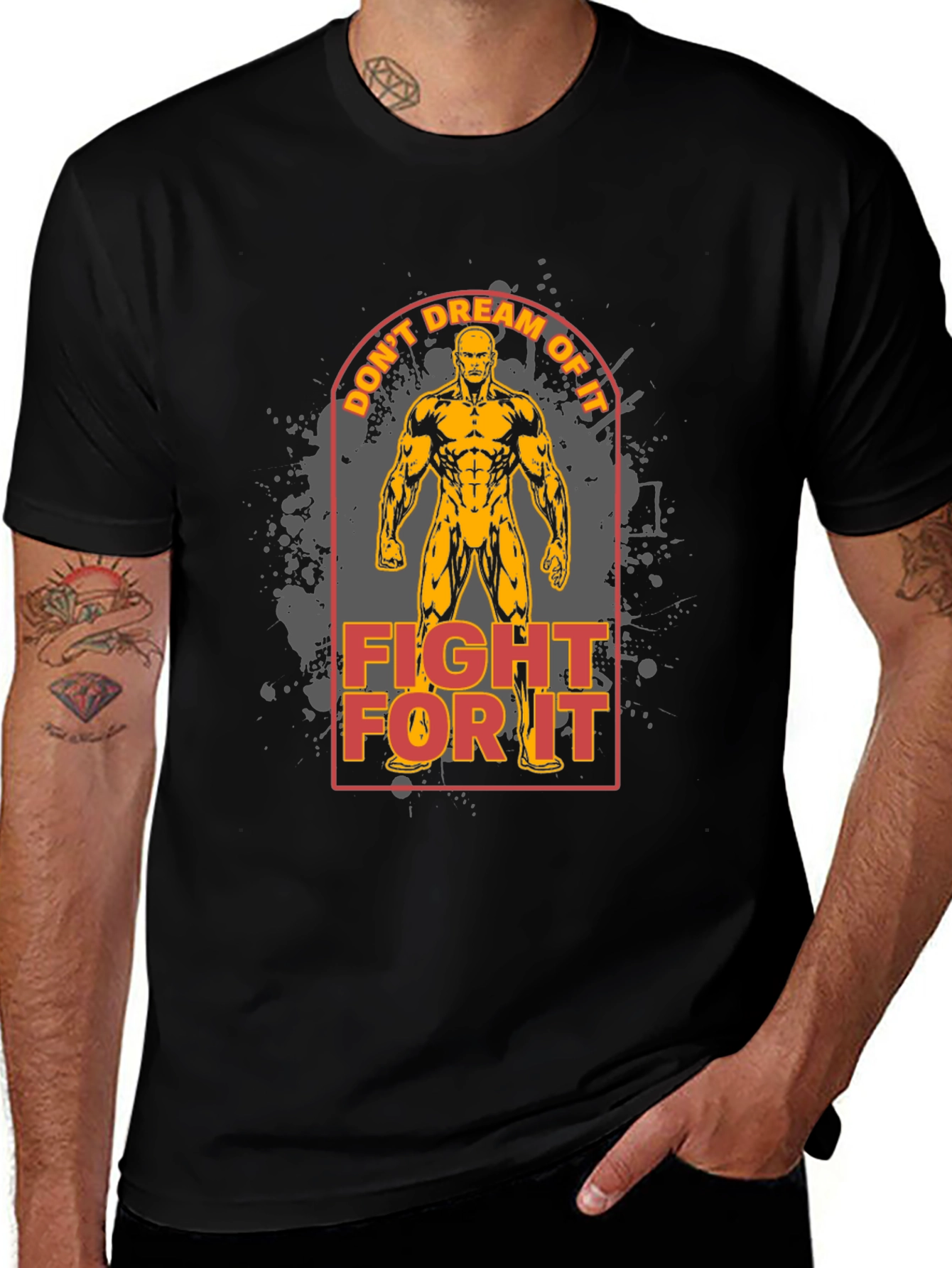 Variant 11 of Motivational Fitness T-Shirt - Don't Dream, Fight!