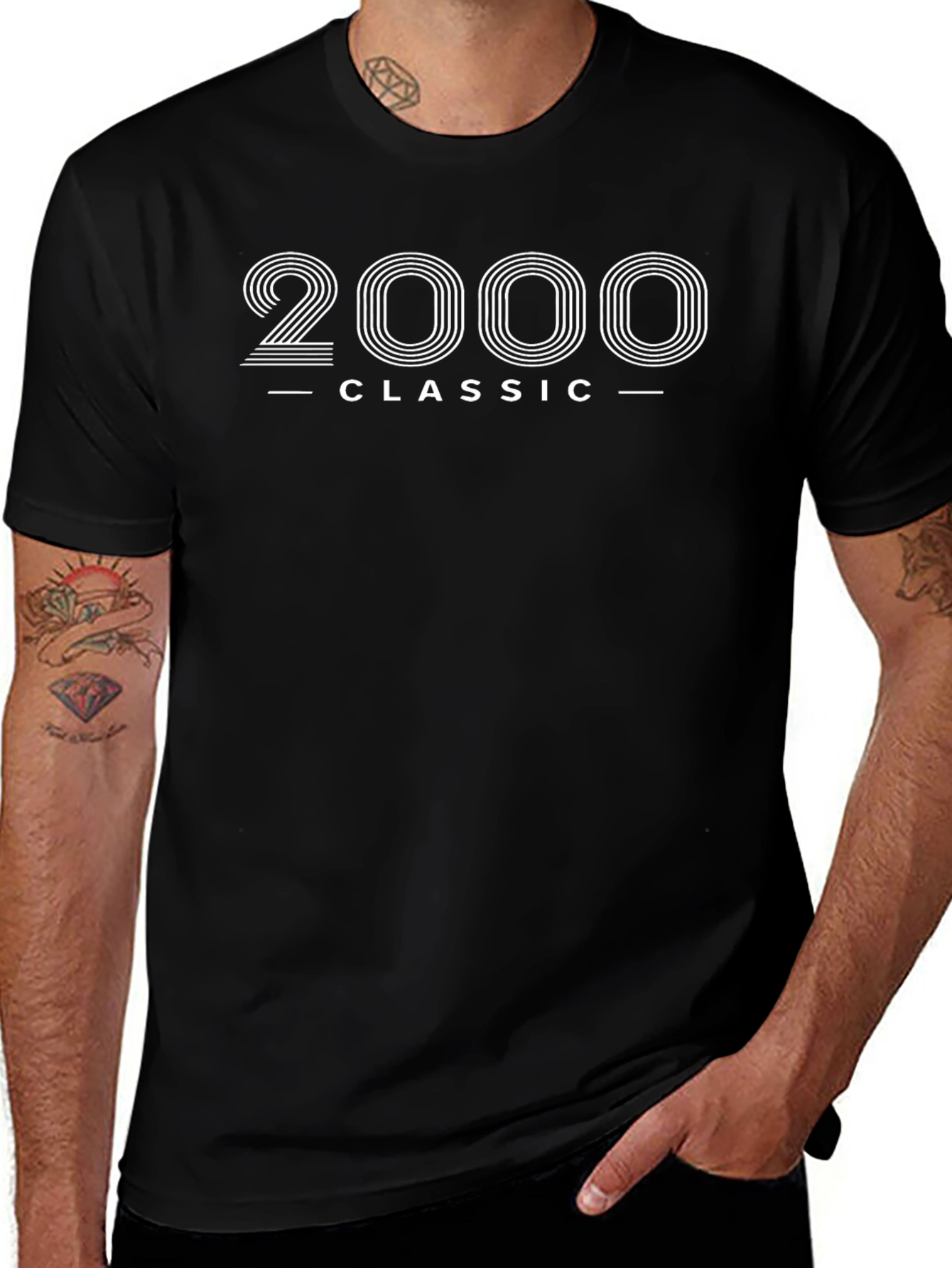 2000 Classic Graphic Tee - Stylish Cotton T-Shirt