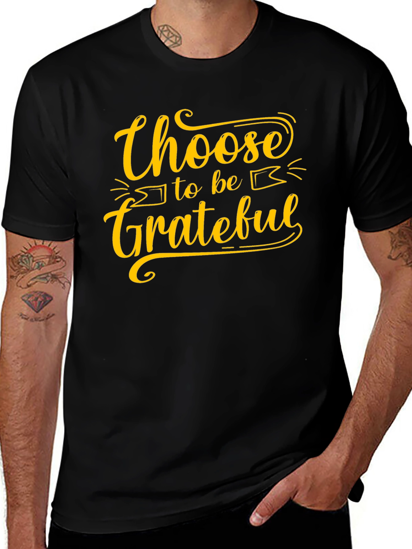 Variant 23 of Choose to be Grateful Black T-Shirt