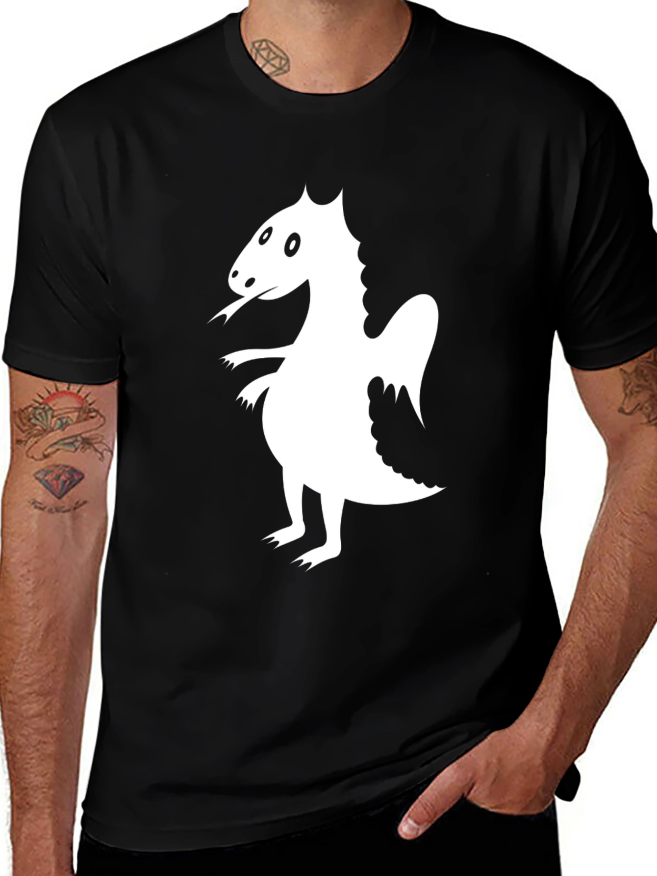 Variant 17 of Dragon Graphic Black T-Shirt