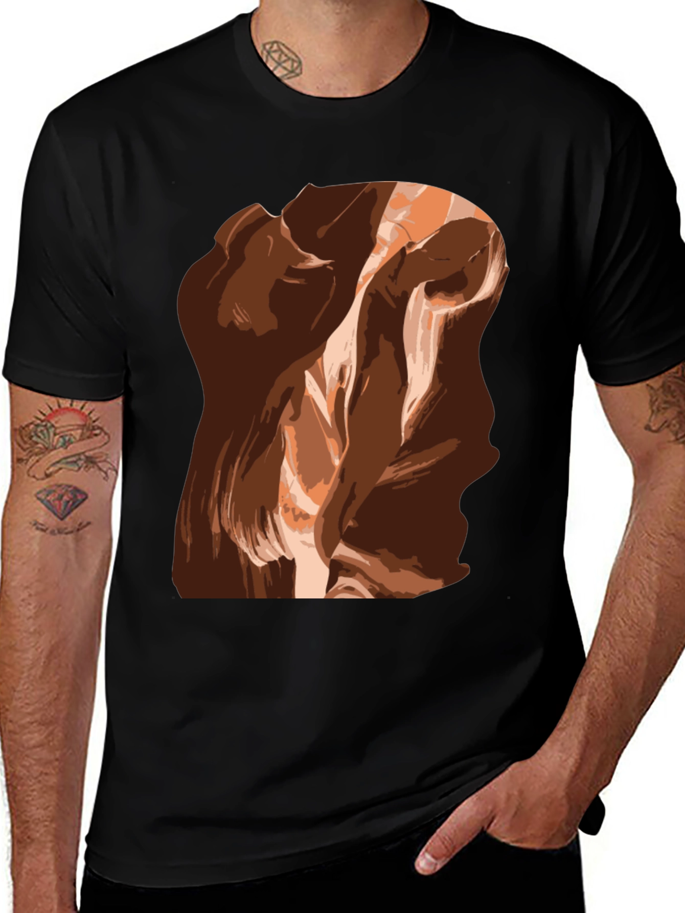 Variant 29 of Abstract Canyon Black T-Shirt