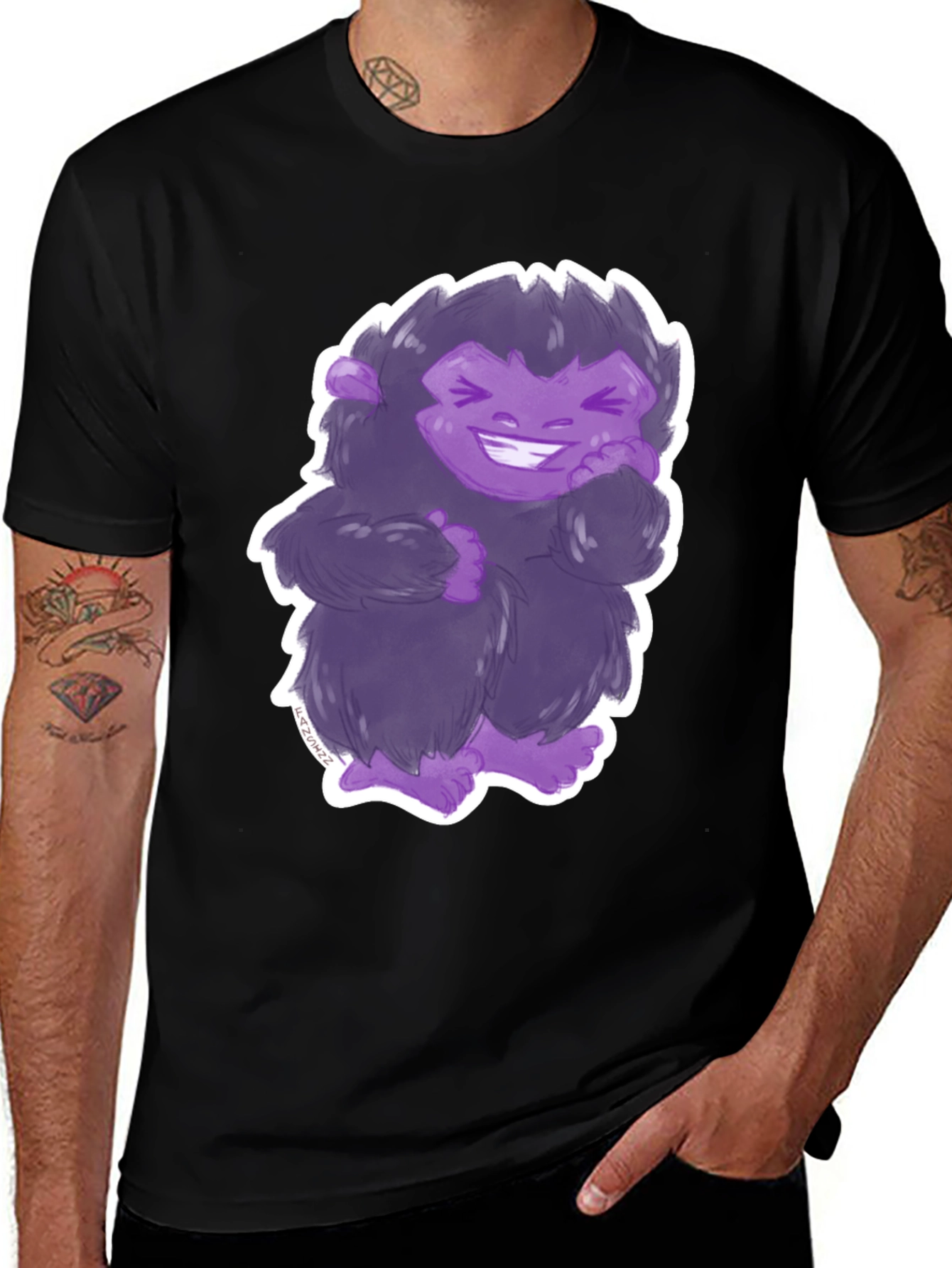 Variant 14 of Purple Gorilla Graphic Tee - Fun & Unique Design