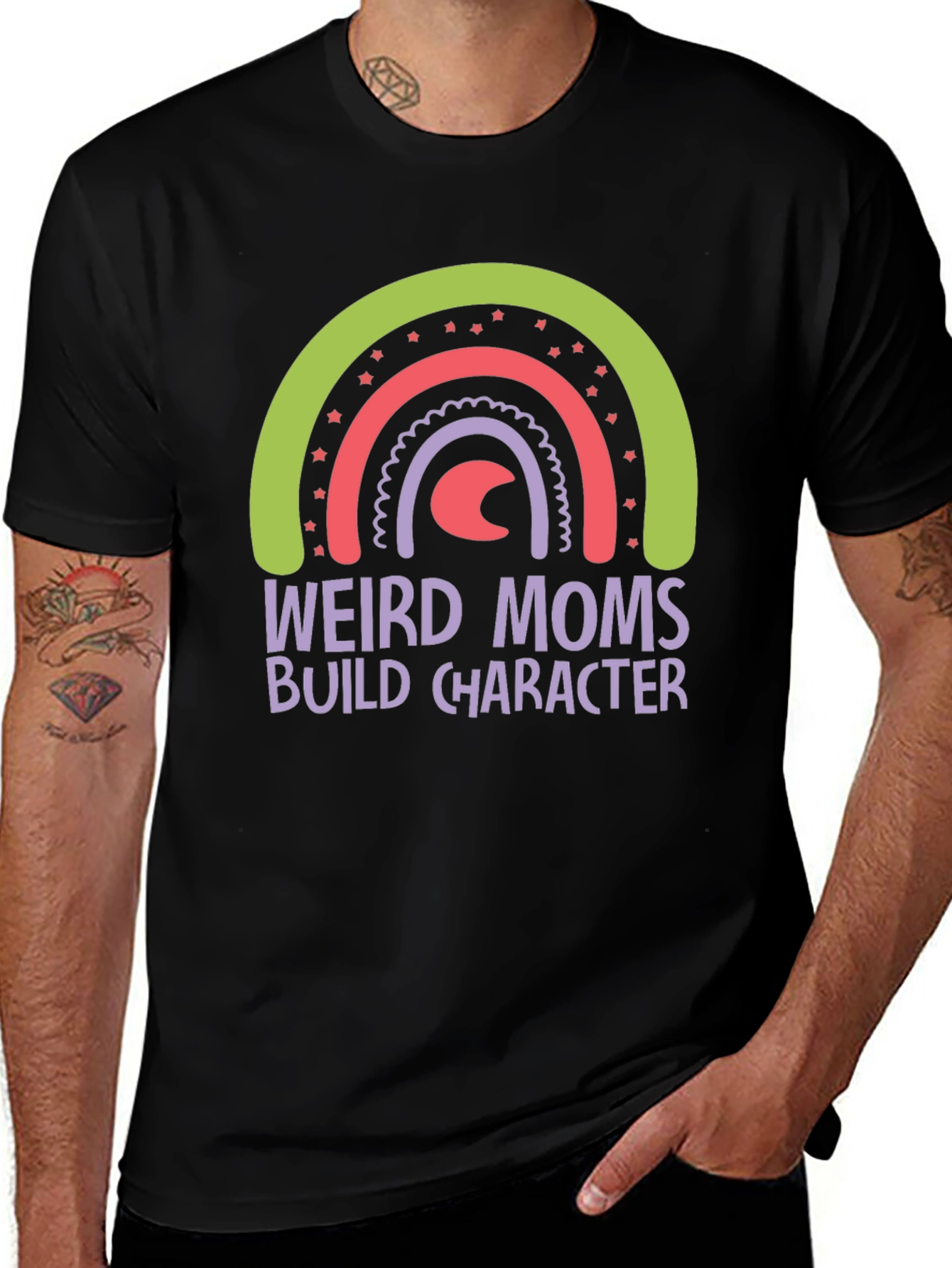 Variant 3 of Weird Moms Build Character T-Shirt