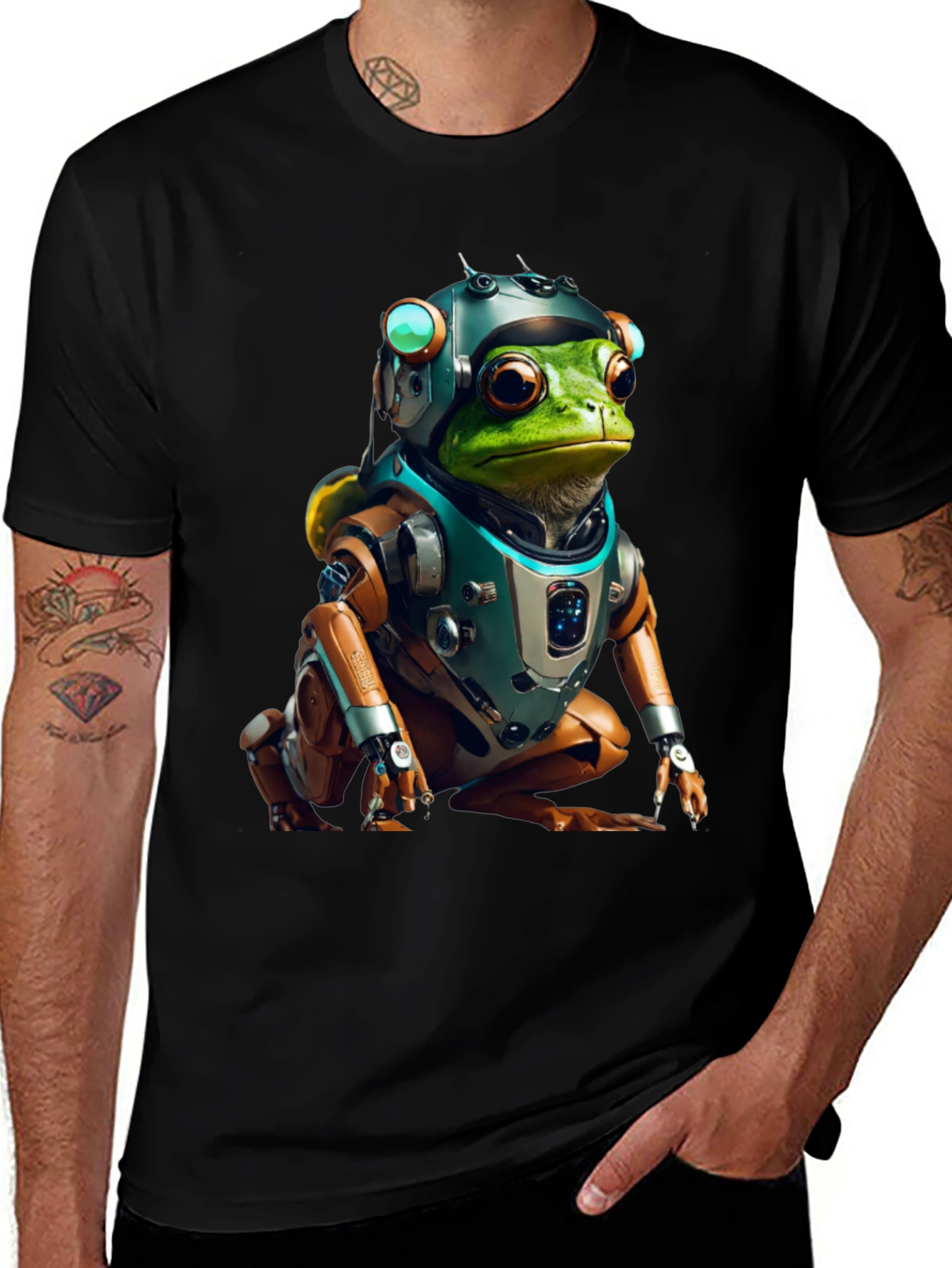 Variant 24 of Cyber Frog T-Shirt - Sci-Fi Amphibian Style