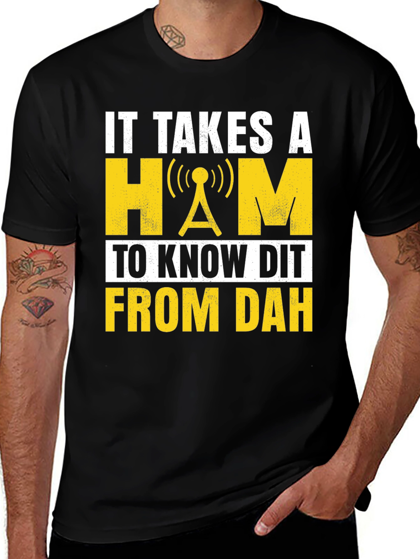 Ham Radio Operator T-Shirt - Know Dit From Dah