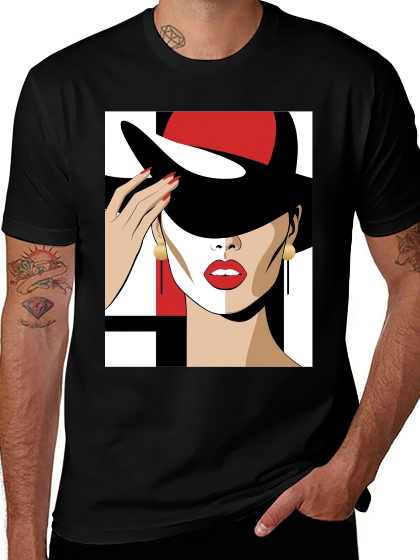 Variant 20 of Stylish Woman Portrait Graphic T-Shirt