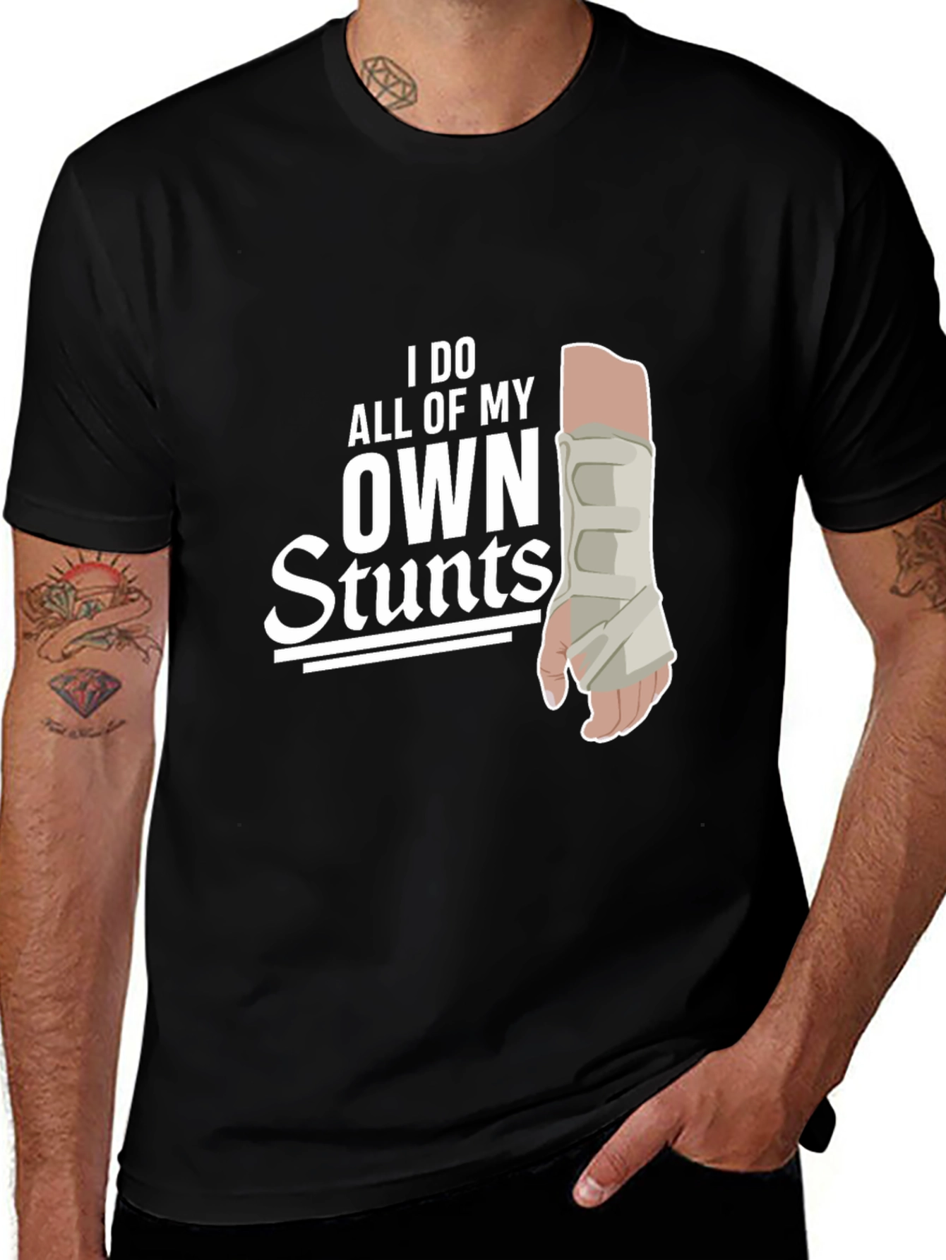 Variant 5 of I Do All My Own Stunts Funny T-Shirt