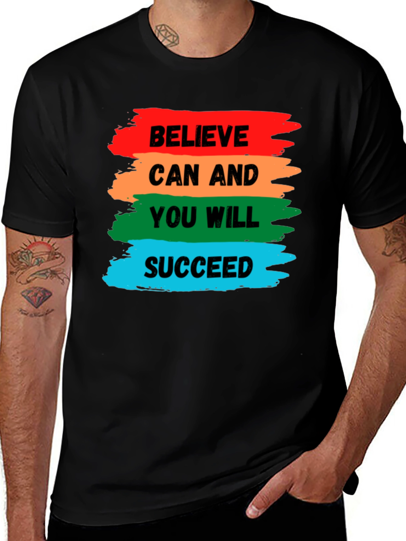 Variant 2 of Believe Can Succeed Graphic Tee - Motivation Shirt