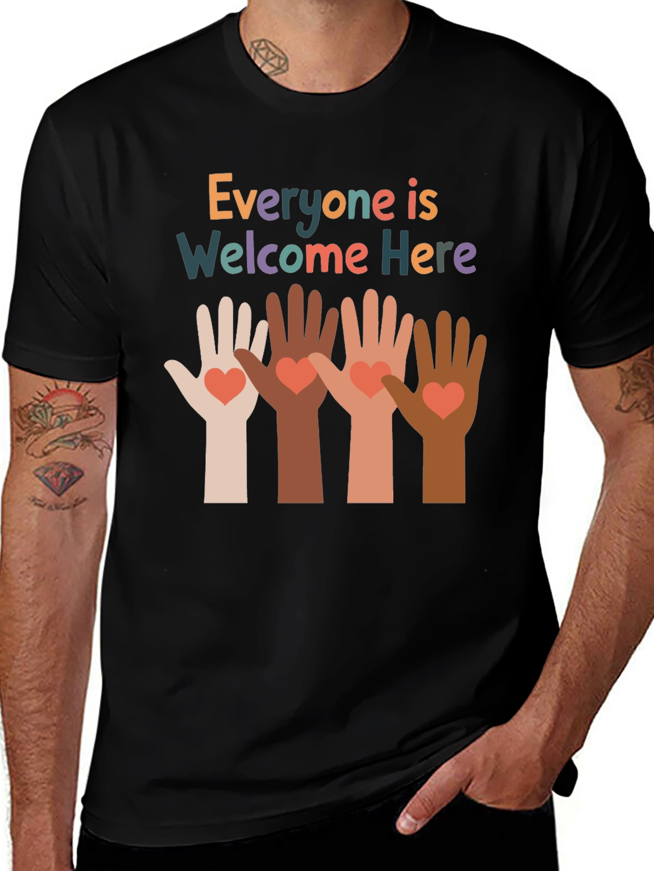 Variant 14 of Everyone Is Welcome Here Graphic Tee