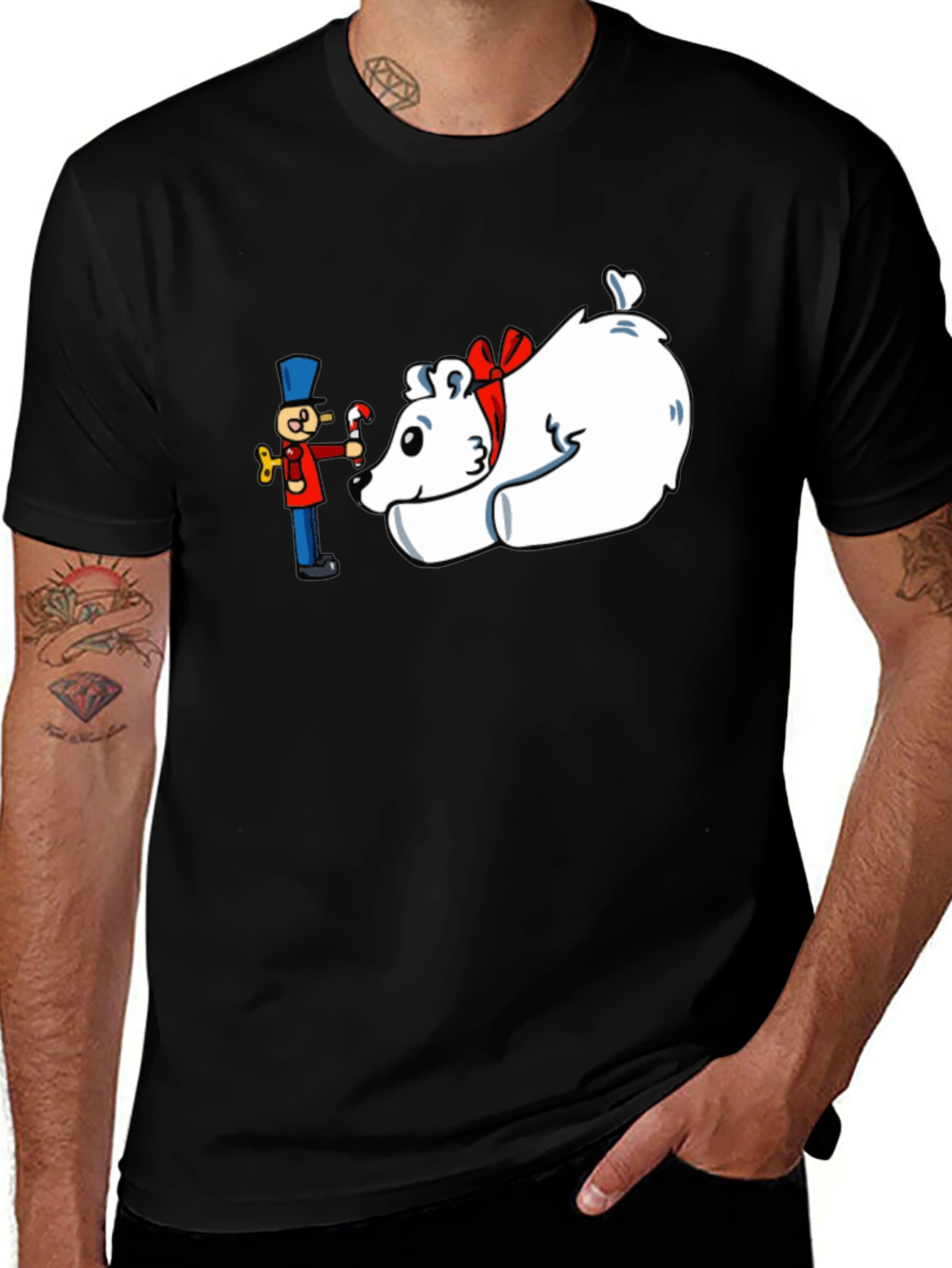 Variant 18 of Festive Nutcracker & Polar Bear Graphic Tee