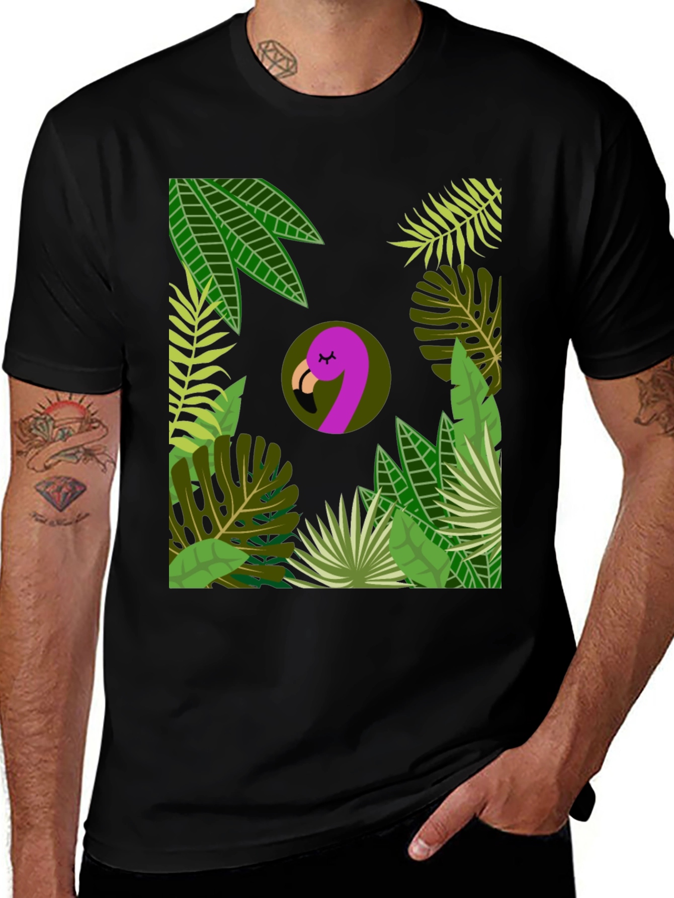 Variant 9 of Tropical Flamingo Graphic Tee