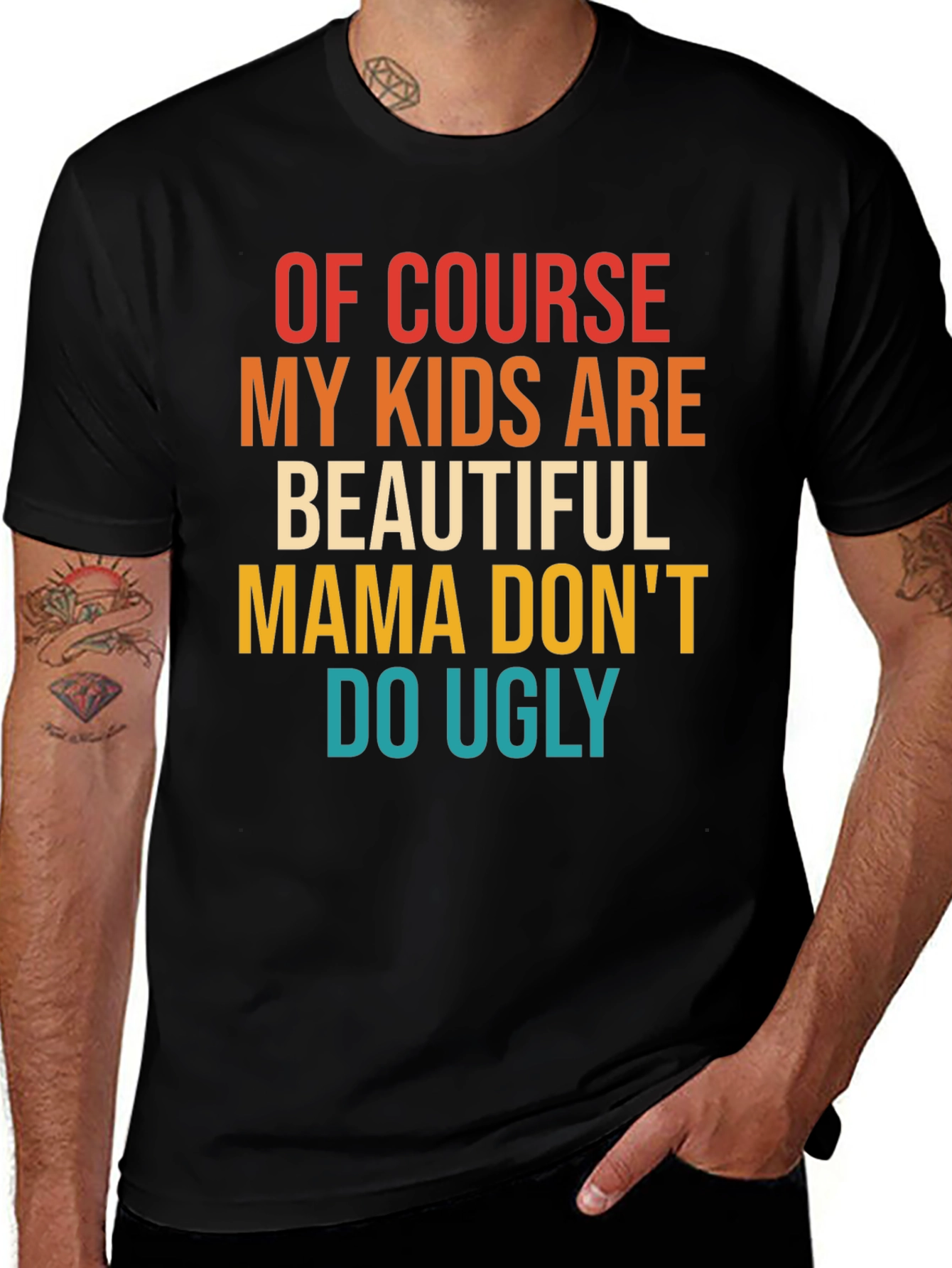 Variant 21 of Mama Don't Do Ugly Graphic Tee - Stylish & Comfy!