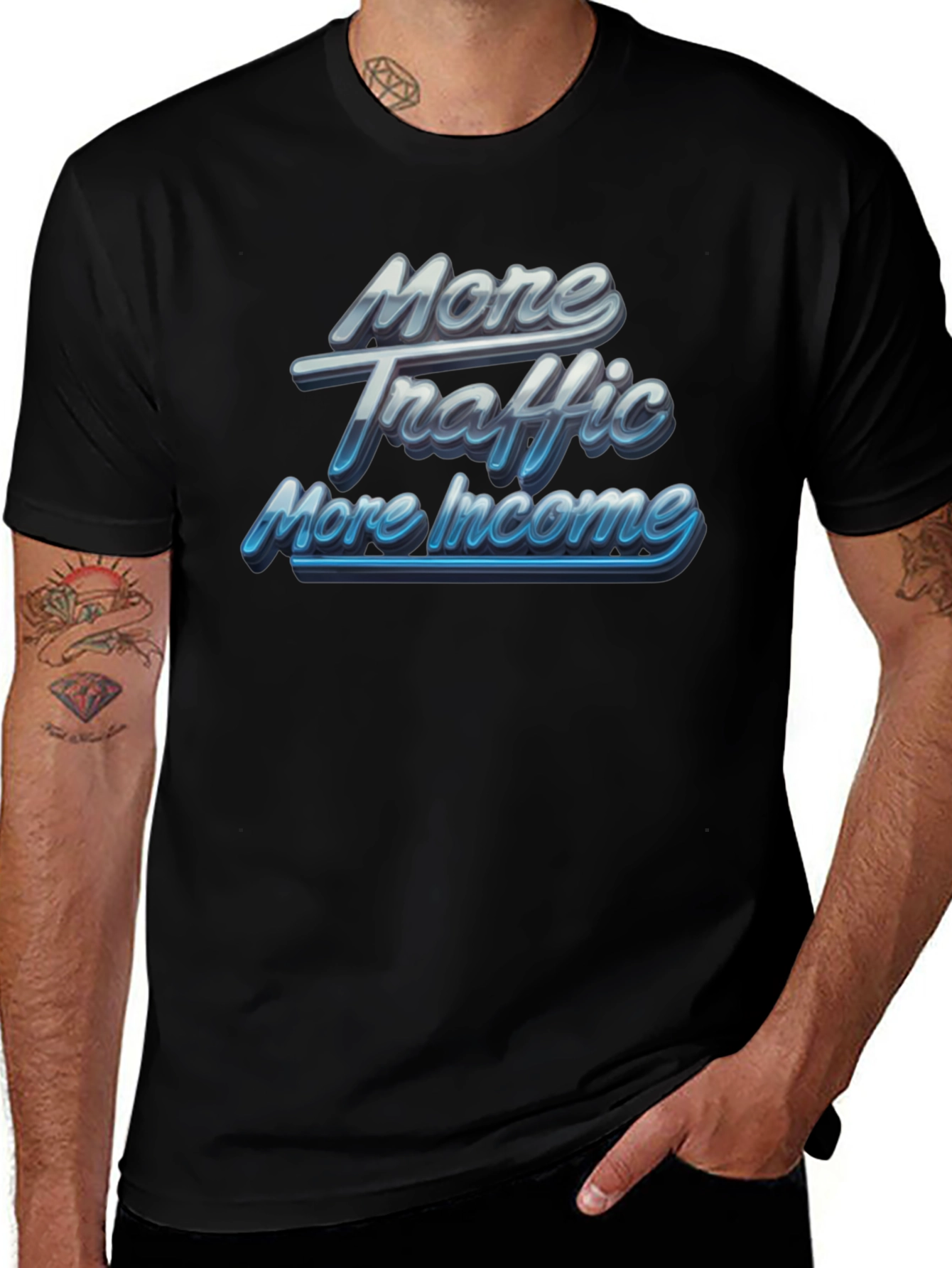 Variant 28 of More Traffic More Income Graphic T-Shirt
