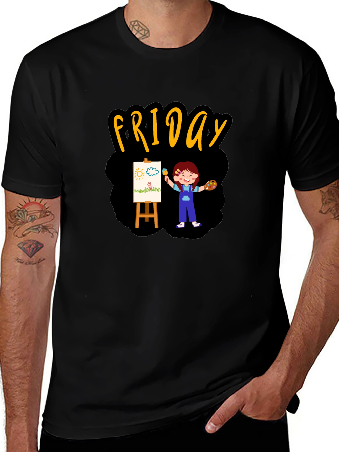 Variant 4 of Cute Friday Painter Graphic Tee
