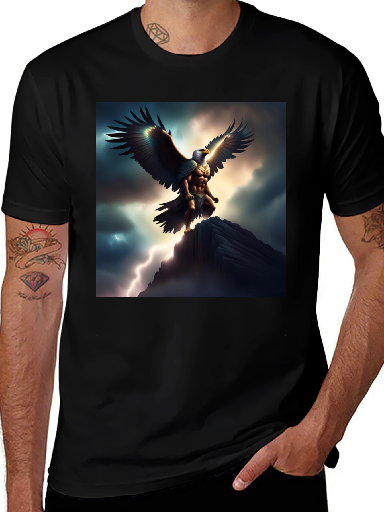 Variant 28 of Eagle Warrior T-Shirt - Mythical Strength
