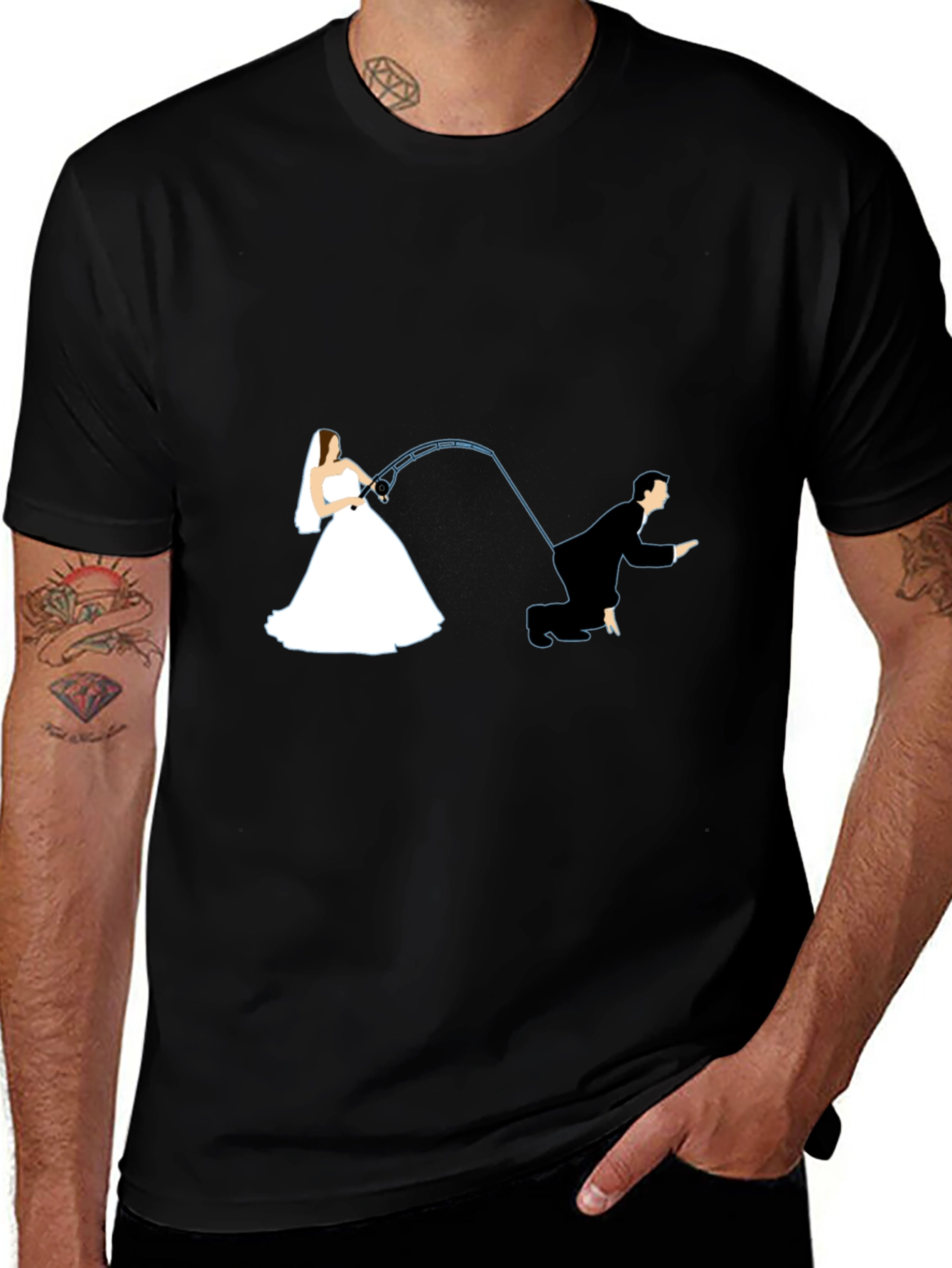 Variant 17 of Funny Wedding Fishing T-Shirt