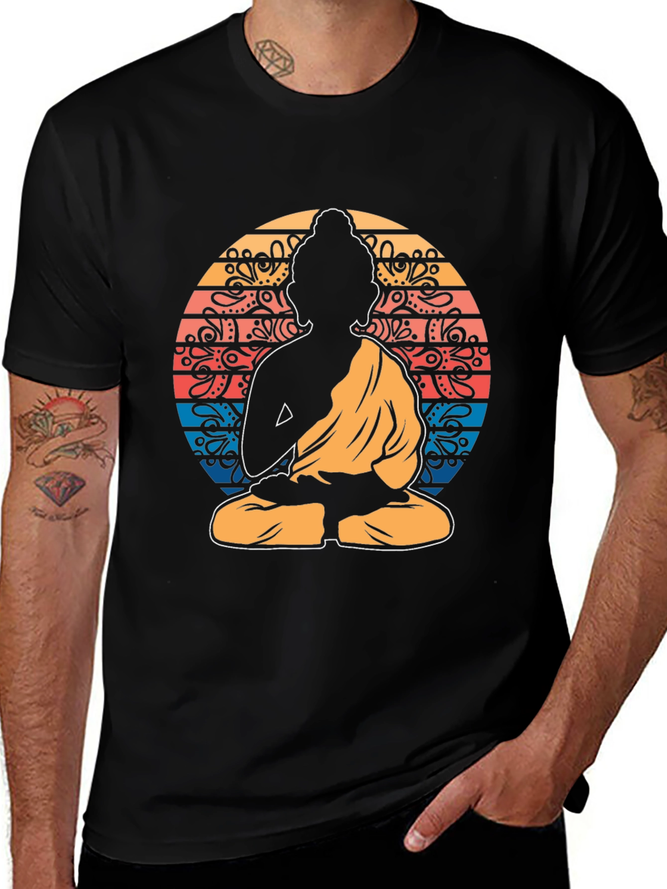 Buddha Mandala Graphic Tee - Spiritual Zen Shirt