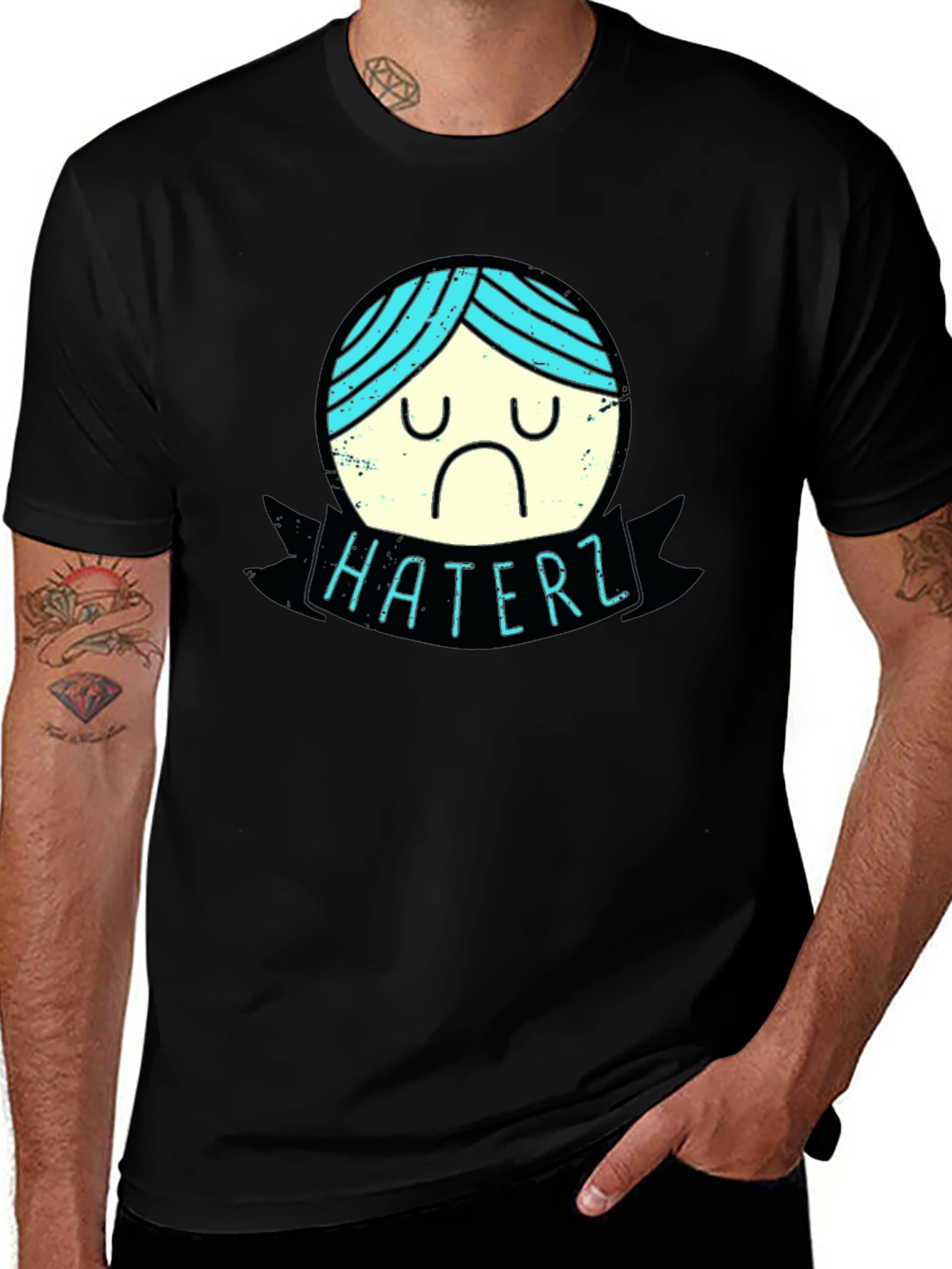 Variant 22 of HATERZ Graphic T-Shirt - Black Cotton Blend
