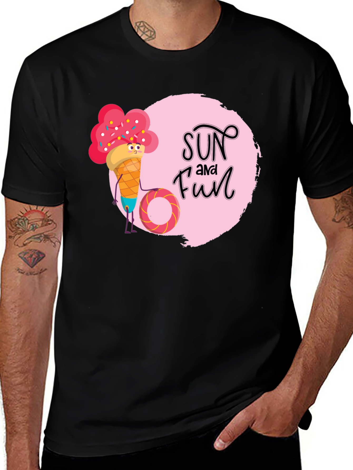 Variant 17 of Sun and Fun Ice Cream Graphic Tee