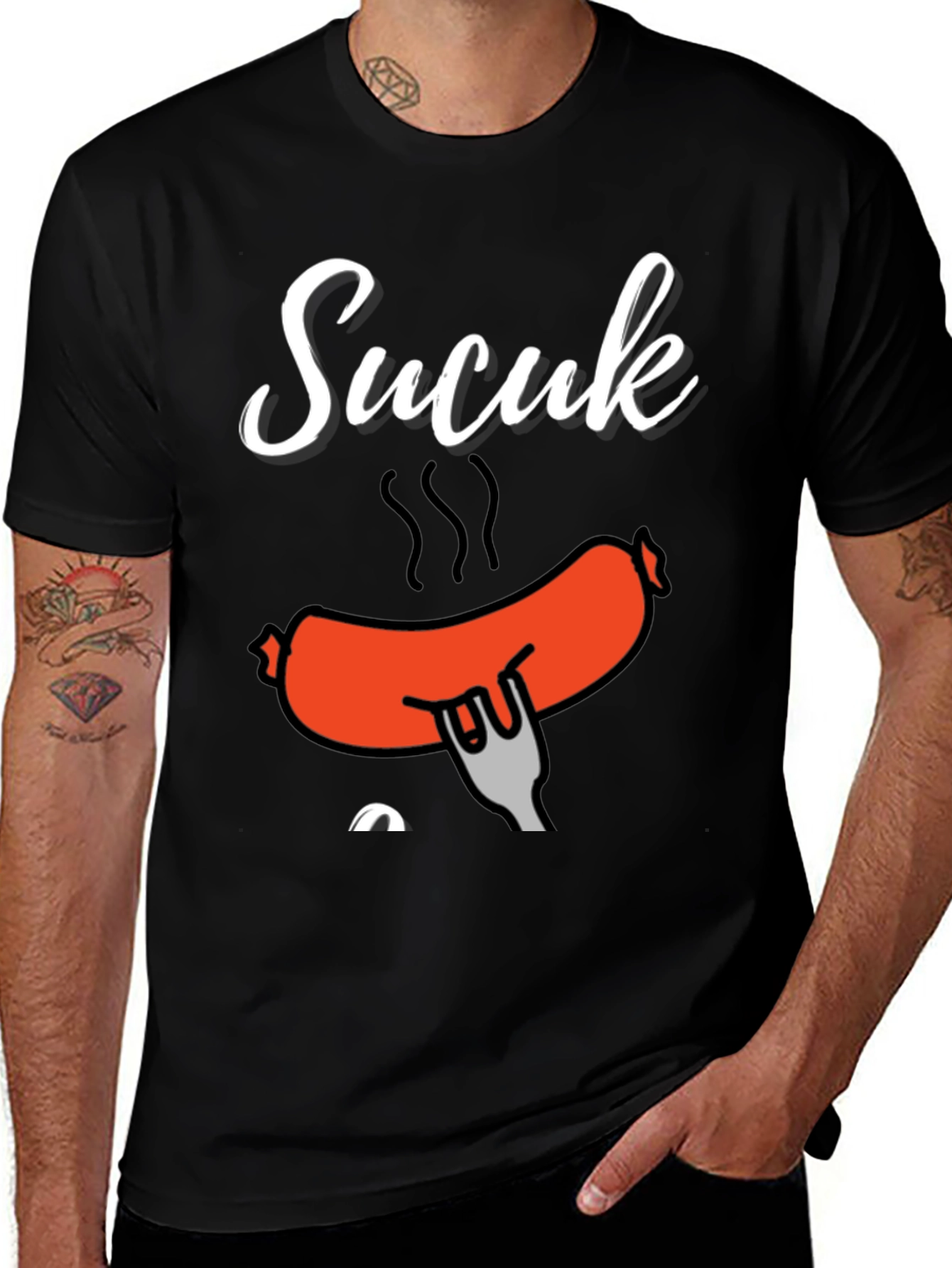 Variant 9 of Funny Sucuk Sausage Graphic T-Shirt