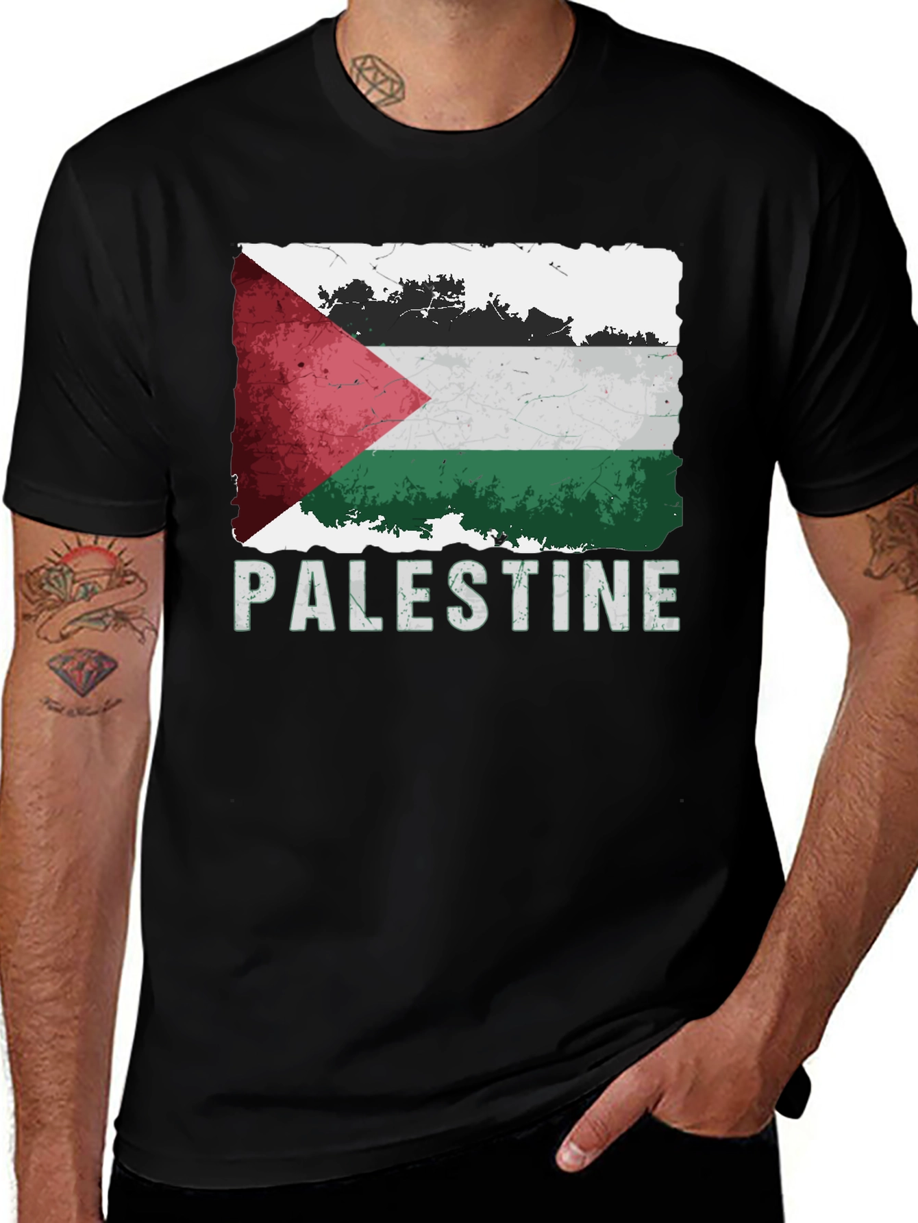Palestine Flag Graphic T-Shirt