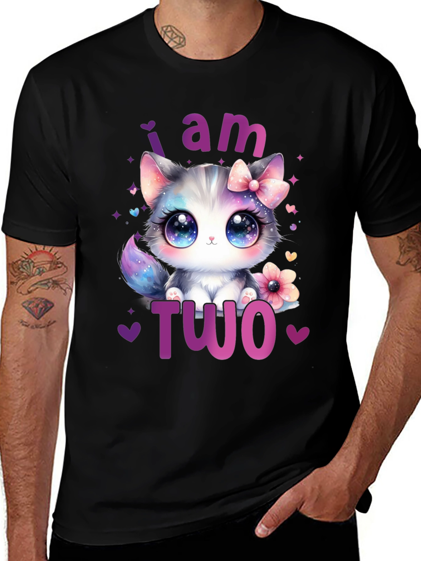 I am Two Cute Kitten Birthday T-Shirt
