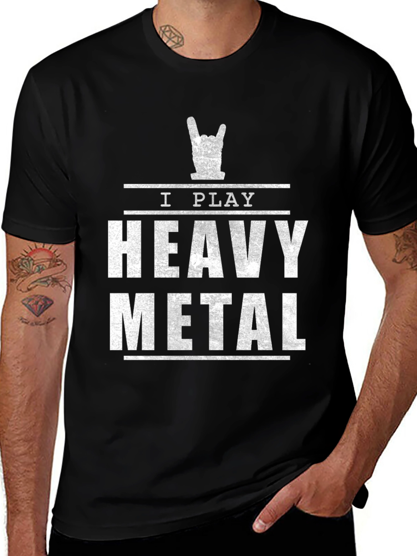 Variant 10 of I Play Heavy Metal Black T-Shirt