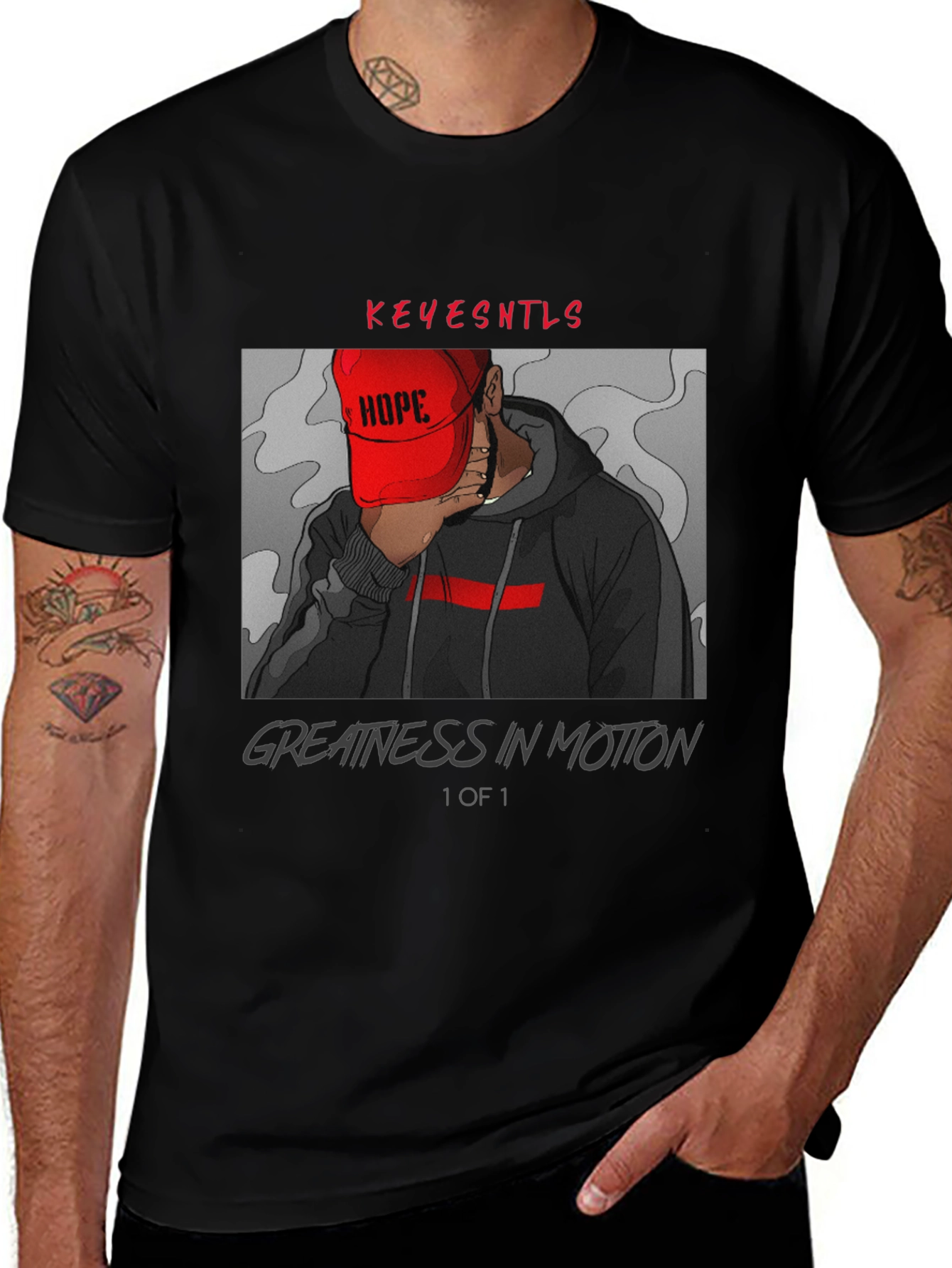 Variant 9 of Keysentls Greatness In Motion Black T-Shirt