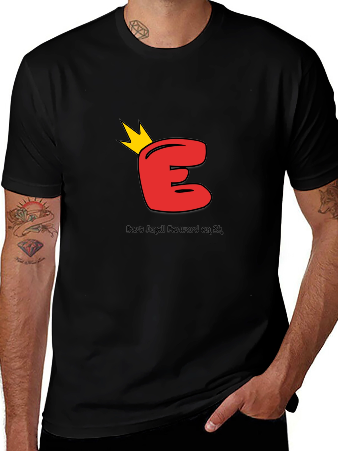 Variant 27 of Kingly E T-Shirt - Bold Red Graphic Tee