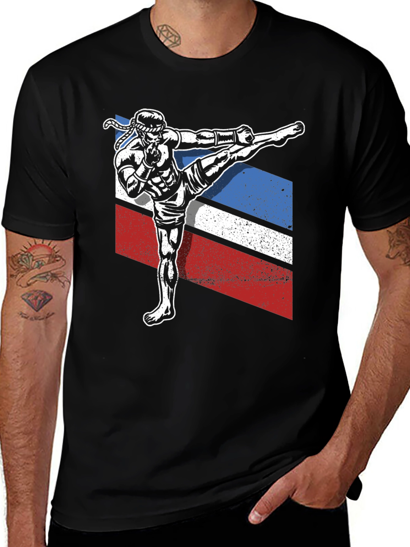 Variant 4 of Muay Thai Kickboxing T-Shirt