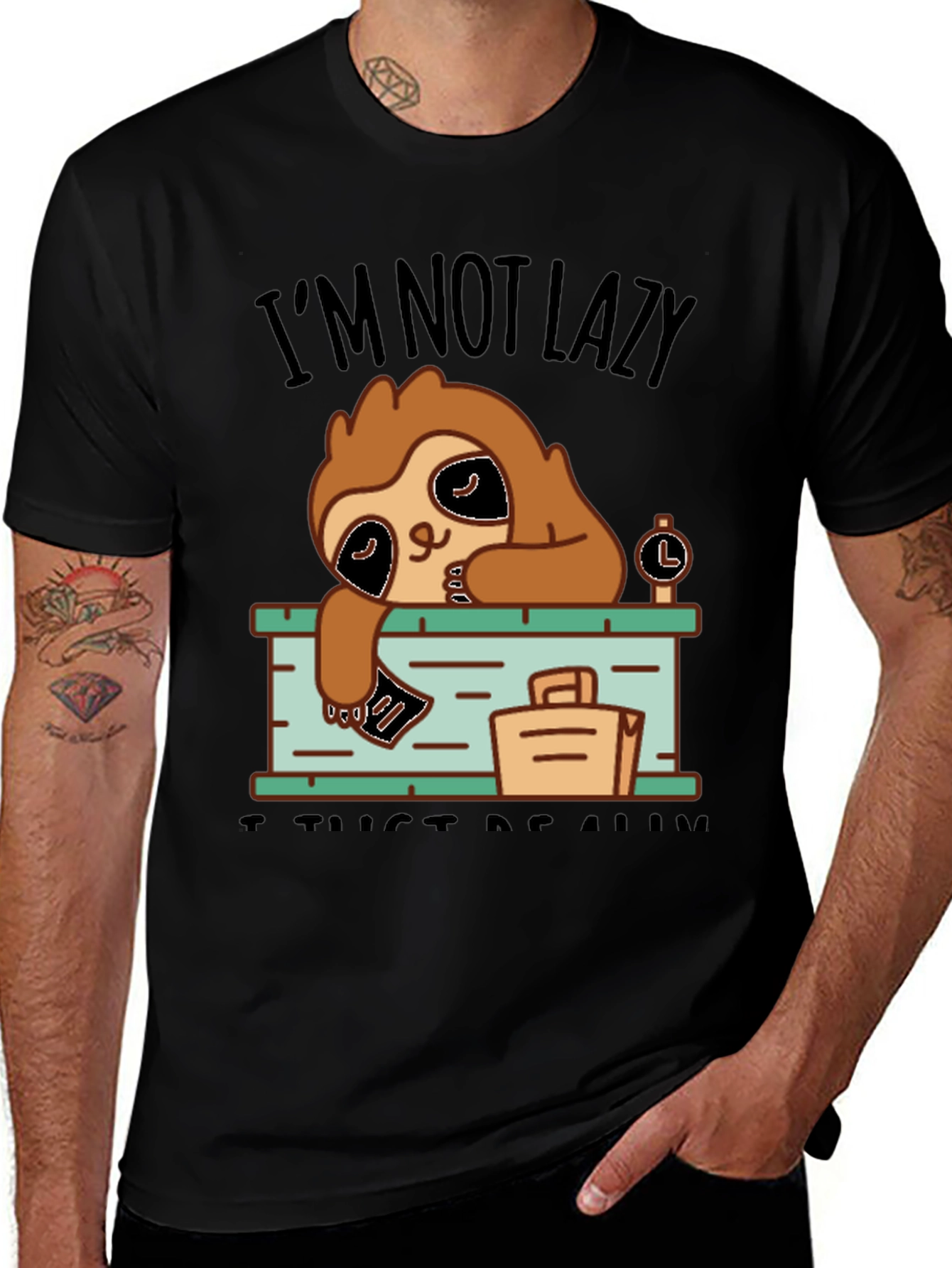 Variant 24 of Lazy Sloth Graphic T-Shirt - Funny Novelty Tee
