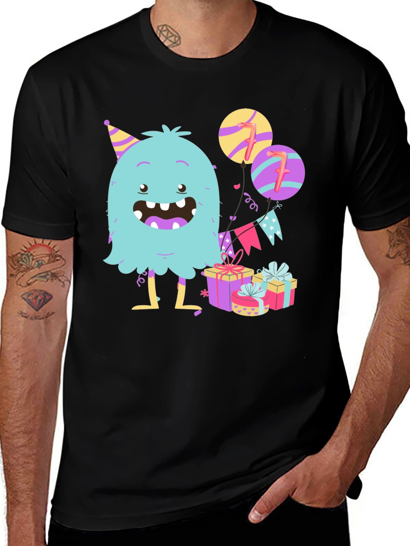 Variant 29 of Birthday Monster Graphic Tee - 7th Birthday!