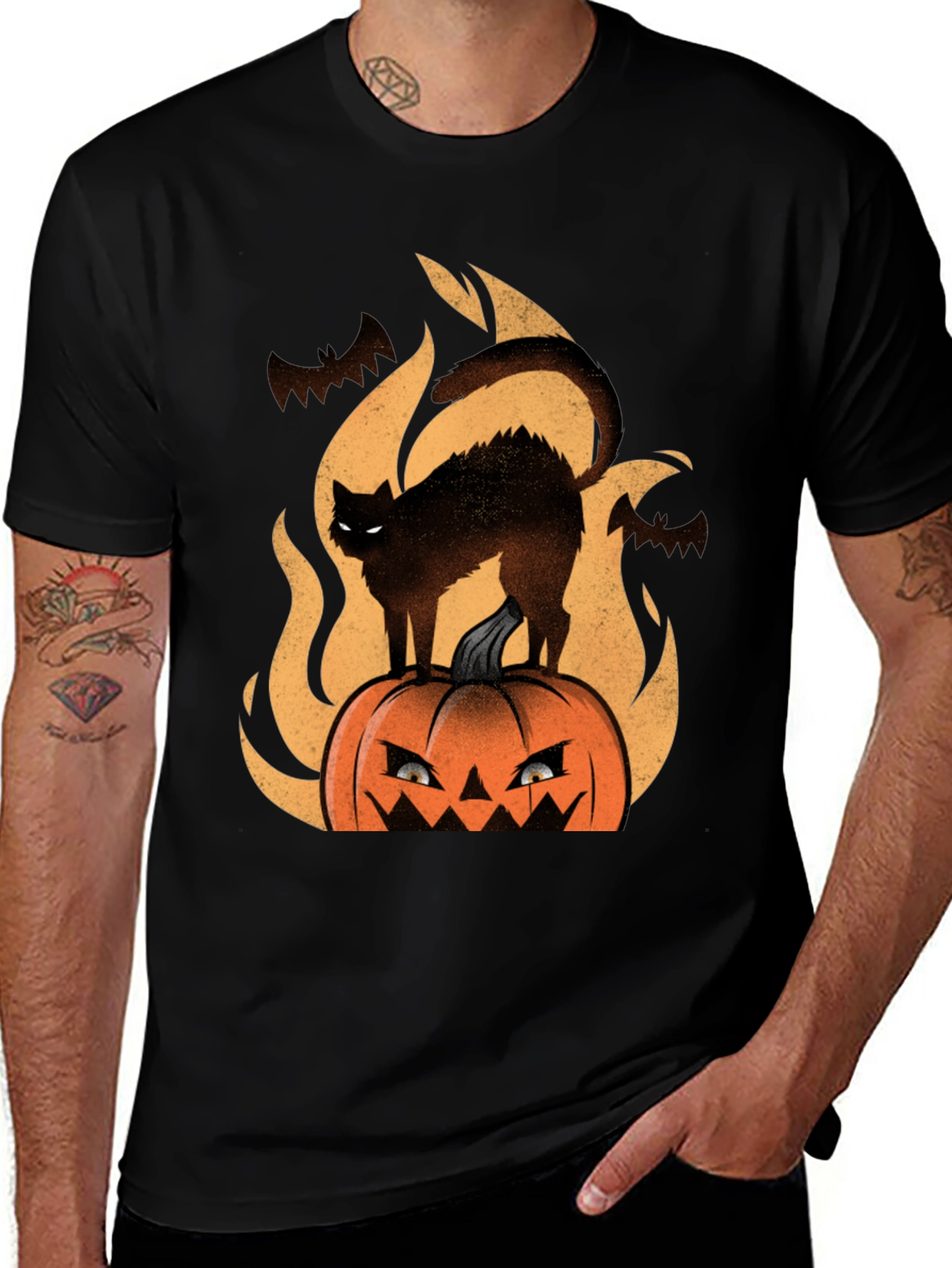 Variant 6 of Halloween Cat Pumpkin T-Shirt