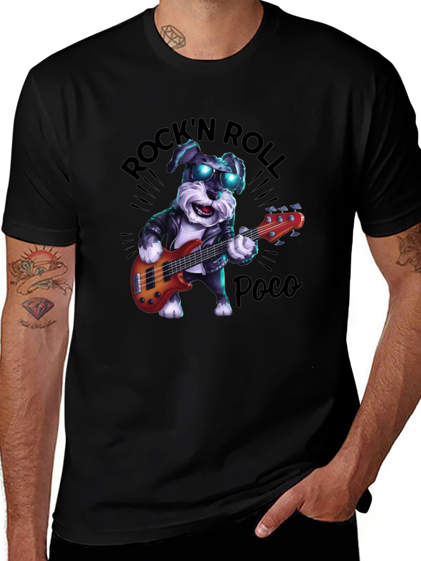 Variant 8 of Rock 'N Roll Dog Graphic T-Shirt