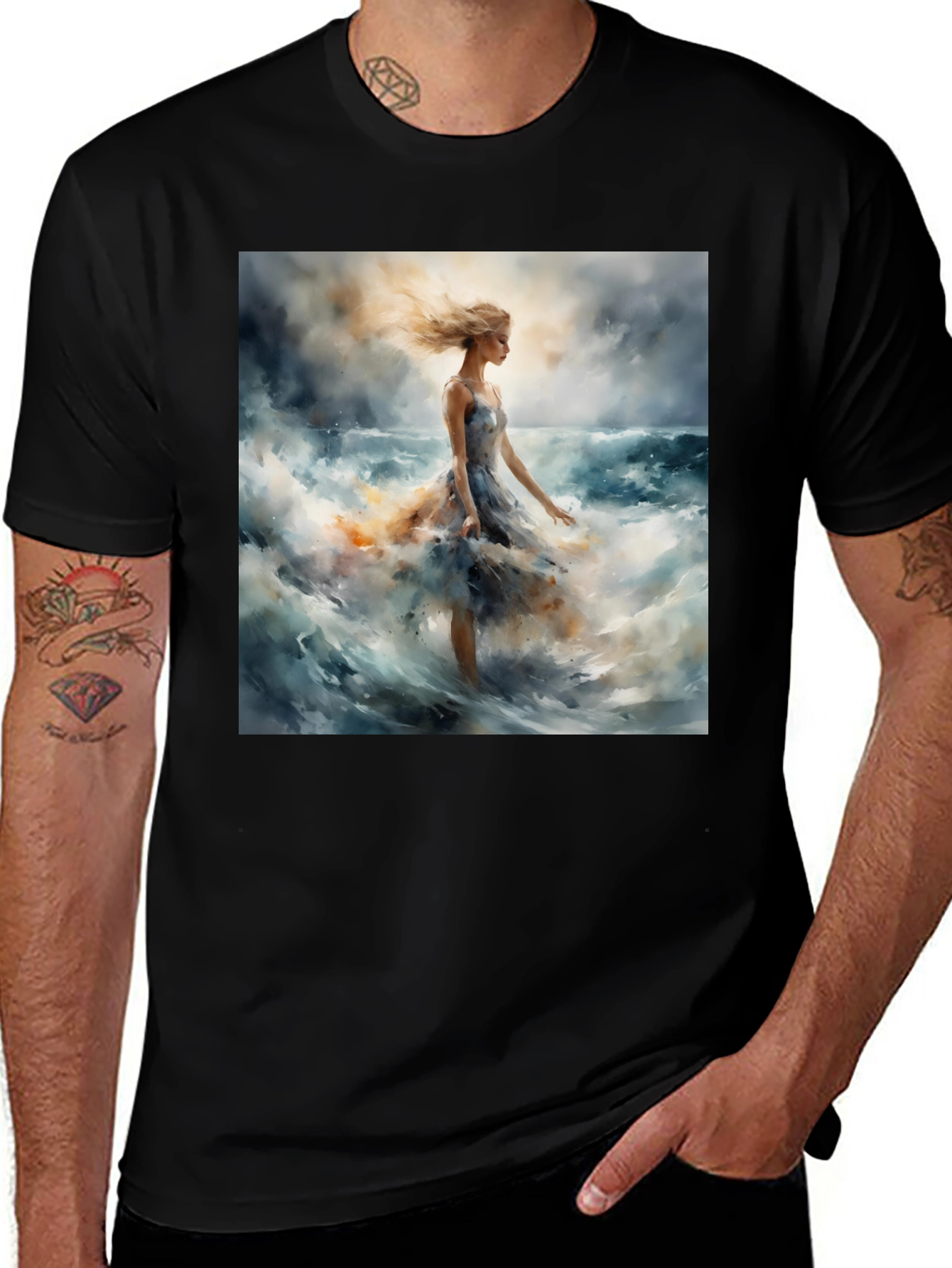Variant 19 of Woman in Waves Graphic Tee