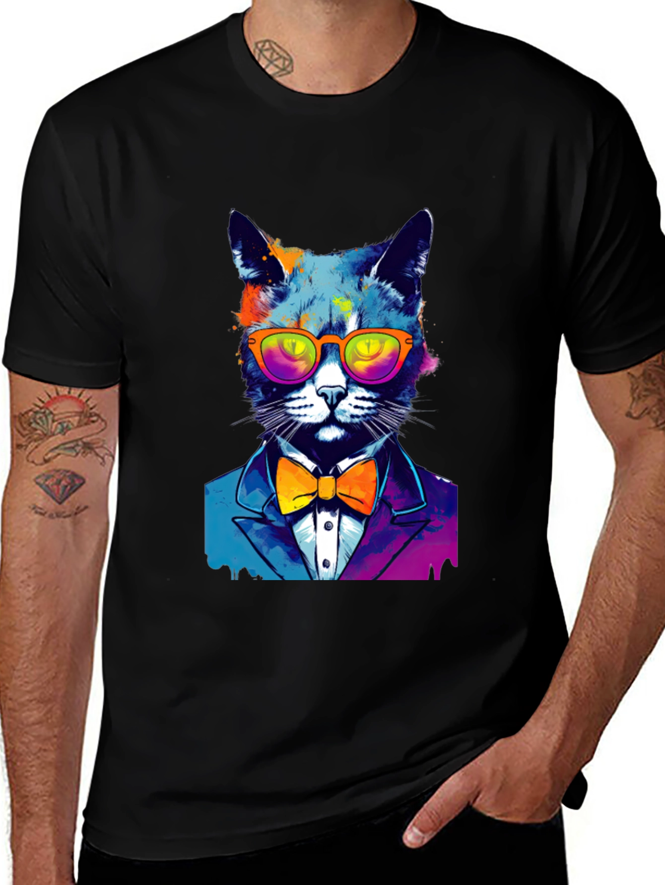 Variant 21 of Cat in Suit Graphic Tee