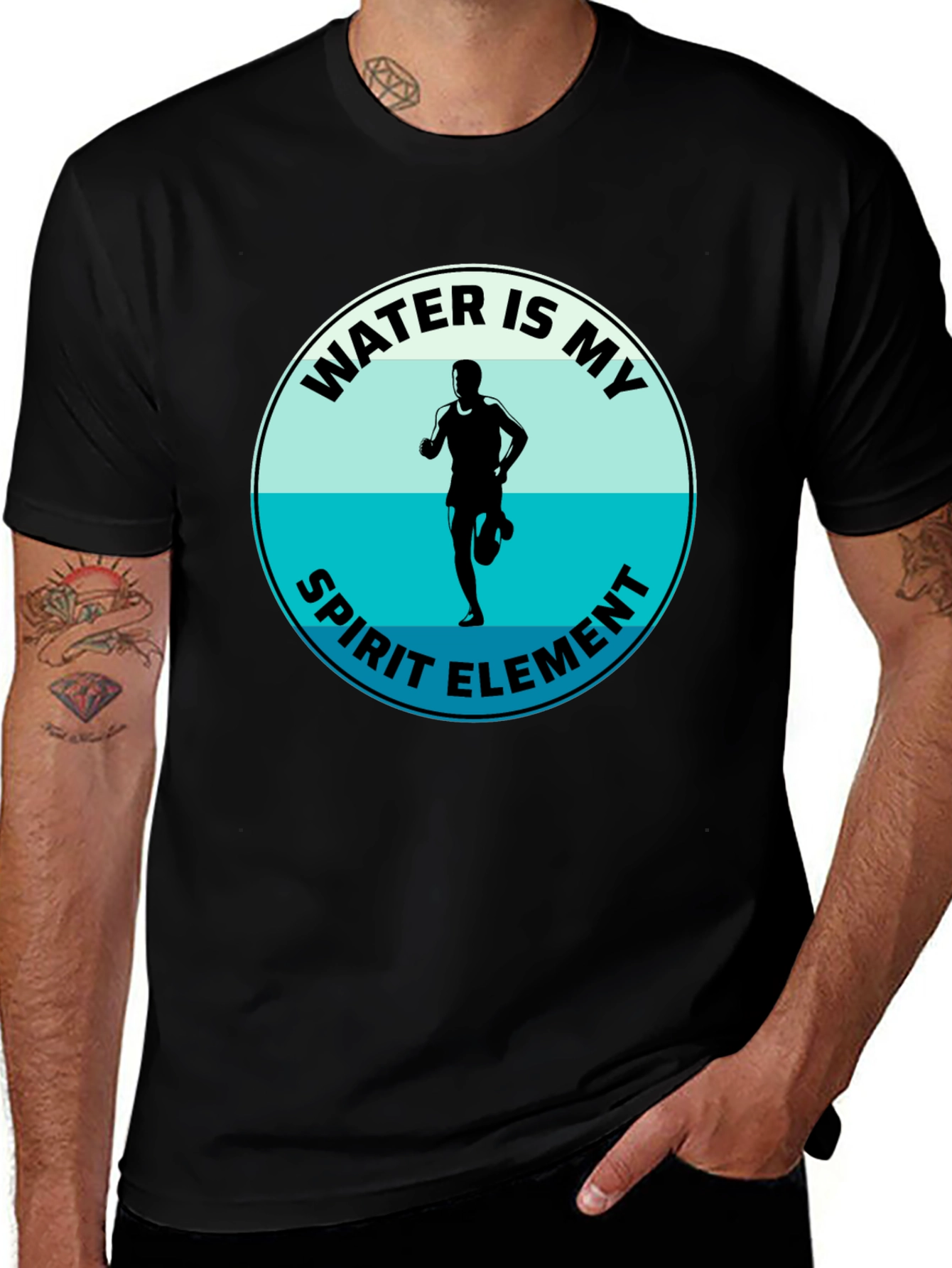 Water Is My Spirit Element T-Shirt - Runner's Tee