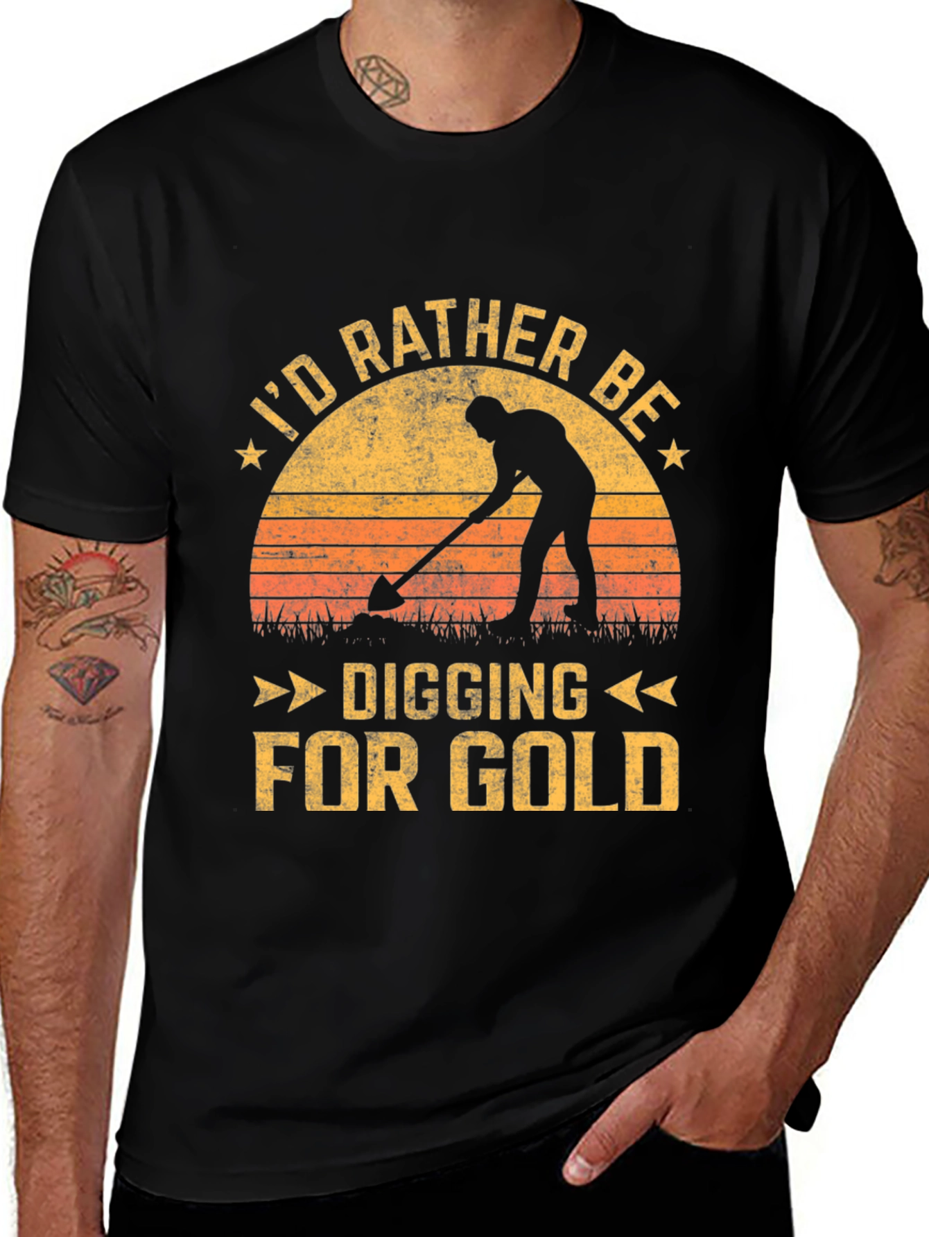 Variant 6 of Digging for Gold T-Shirt - Miner Graphic Tee