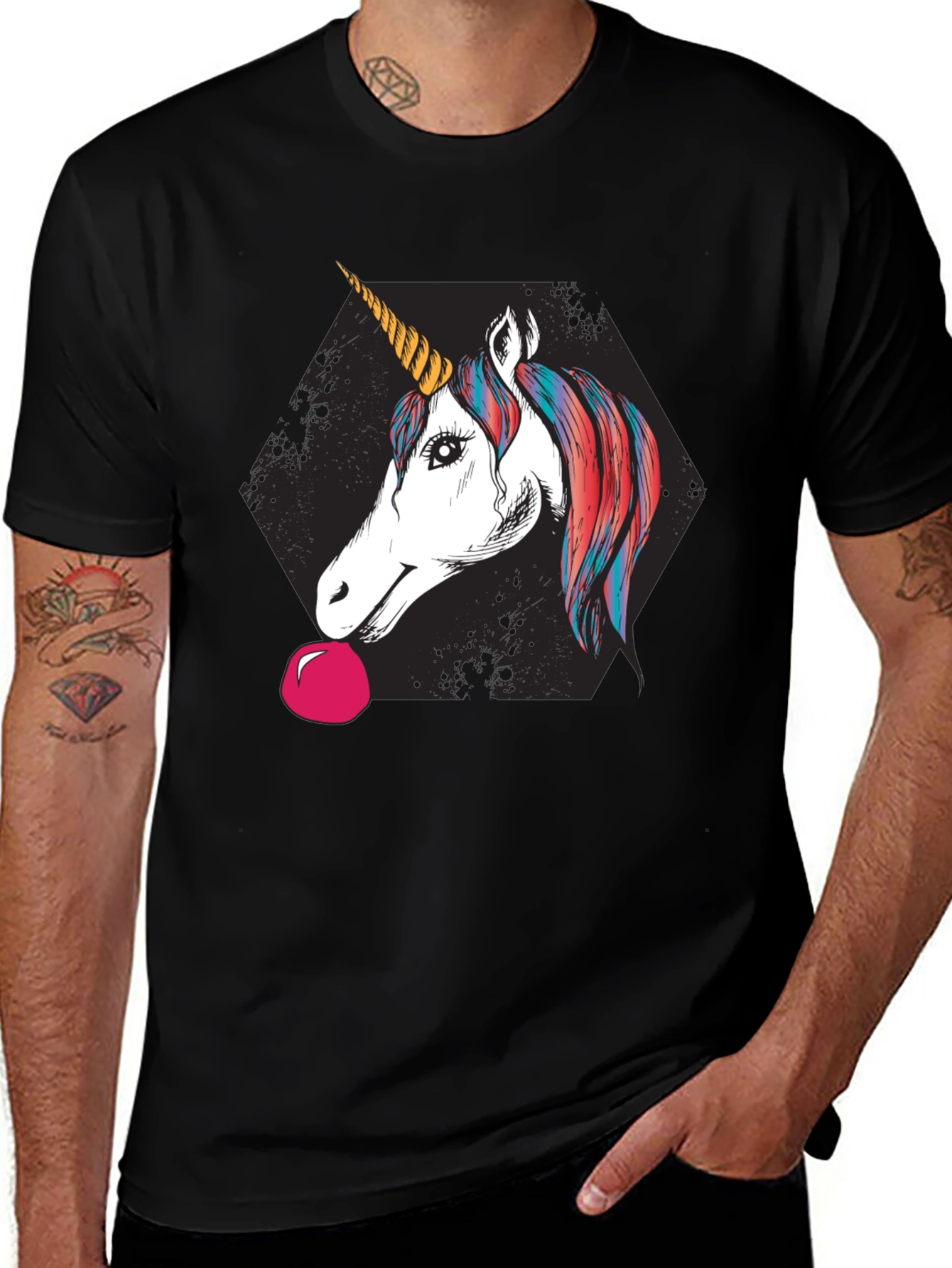 Variant 5 of Unicorn Bubble Gum Graphic Tee