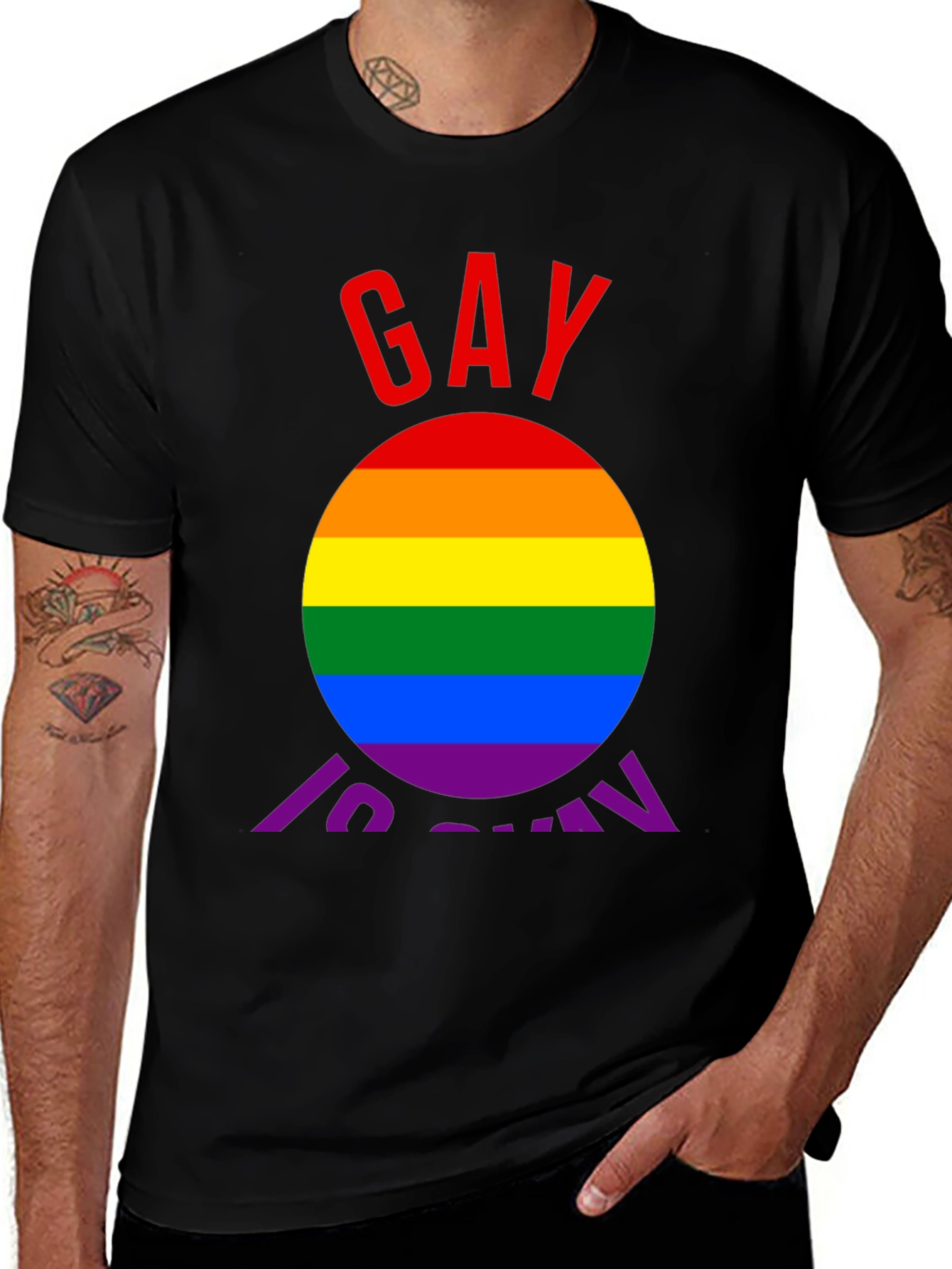 Variant 19 of Gay Is Gay T-Shirt - Pride Rainbow Circle