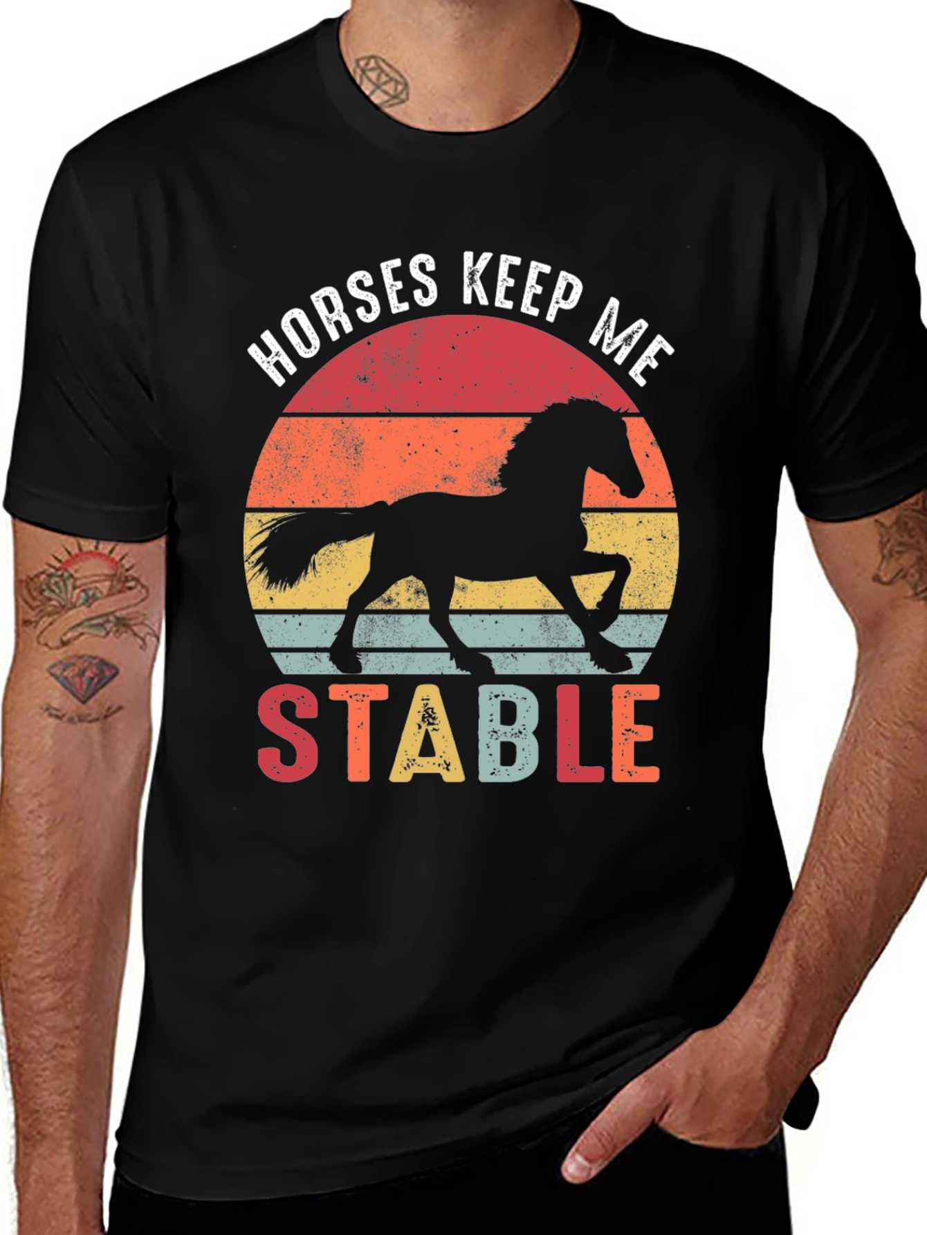Variant 26 of Horses Keep Me Stable Graphic T-Shirt