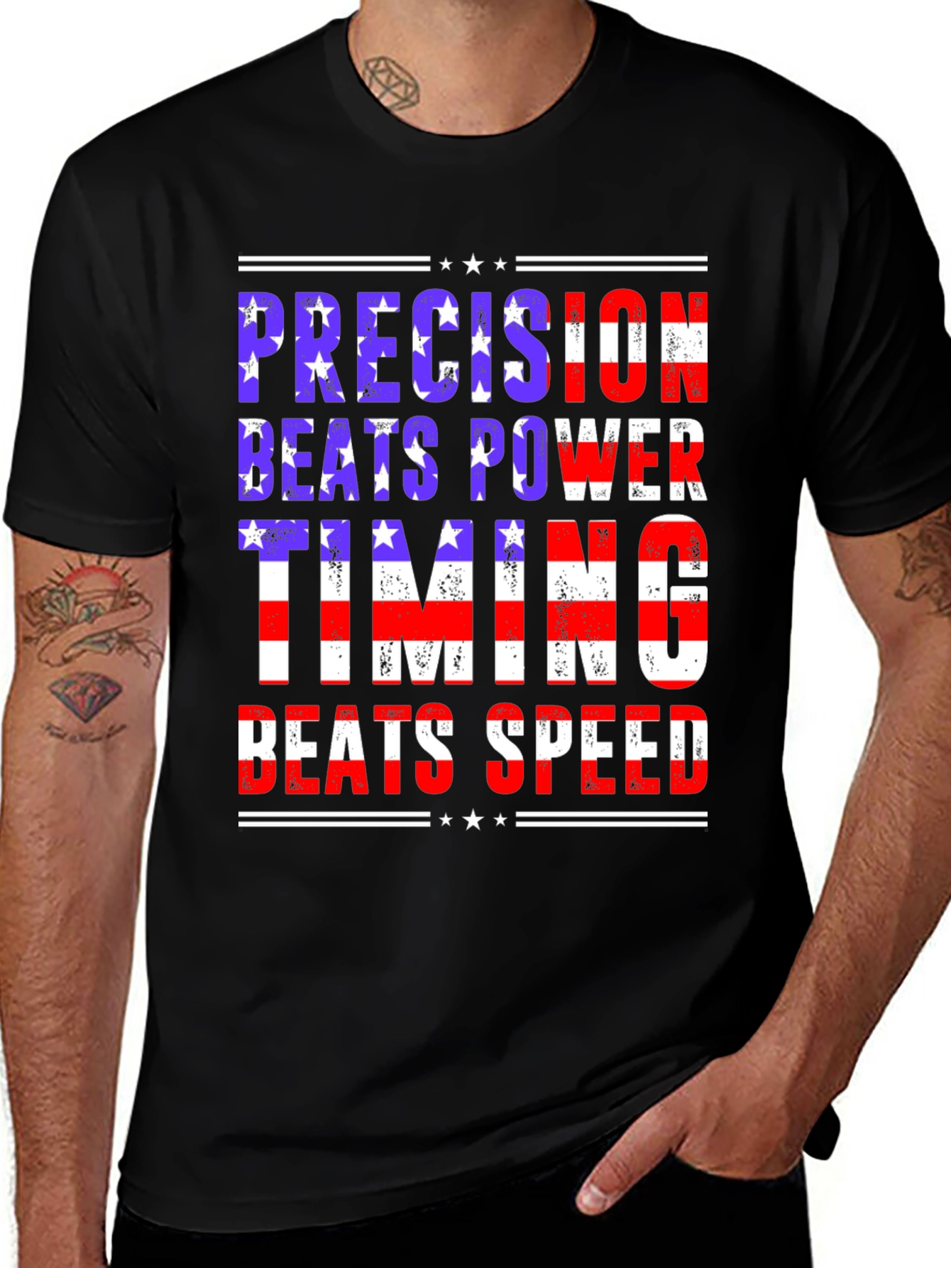 Variant 2 of Precision Beats Power Graphic Tee