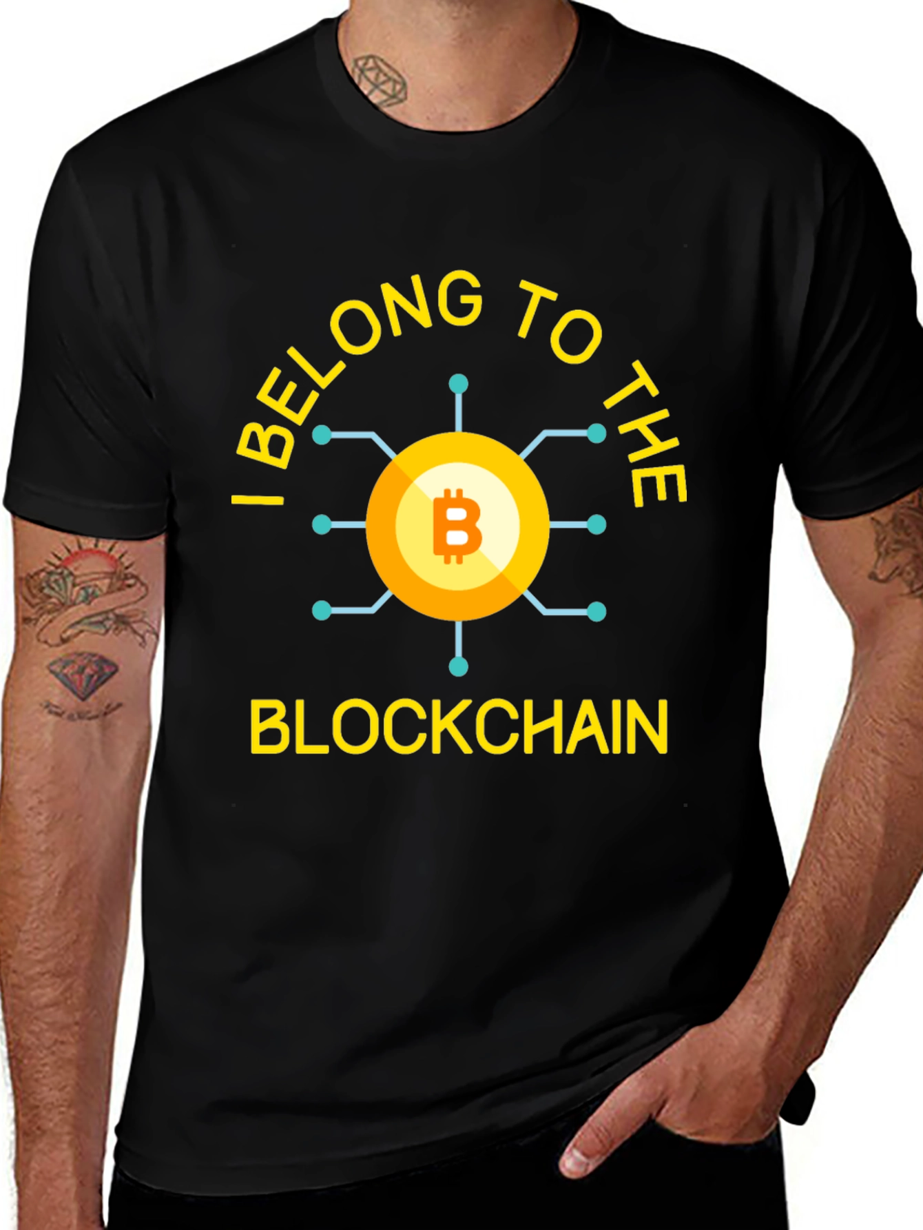 Variant 29 of Bitcoin Blockchain Black T-Shirt