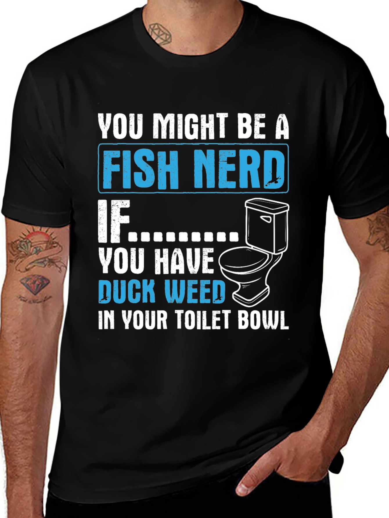 Fish Nerd Duckweed Toilet Bowl T-Shirt