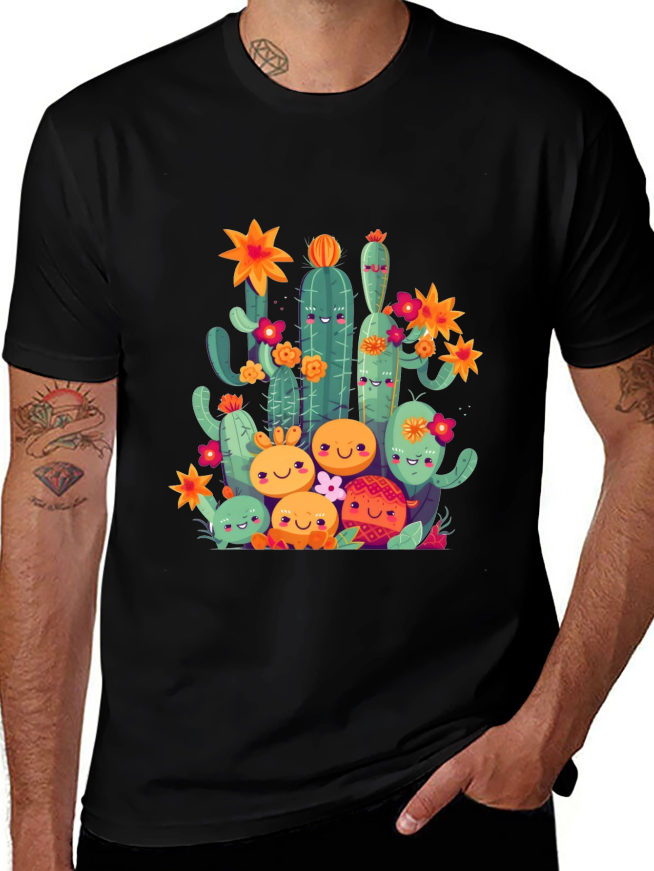 Variant 7 of Cactus Family Graphic T-Shirt - Unique & Fun Design