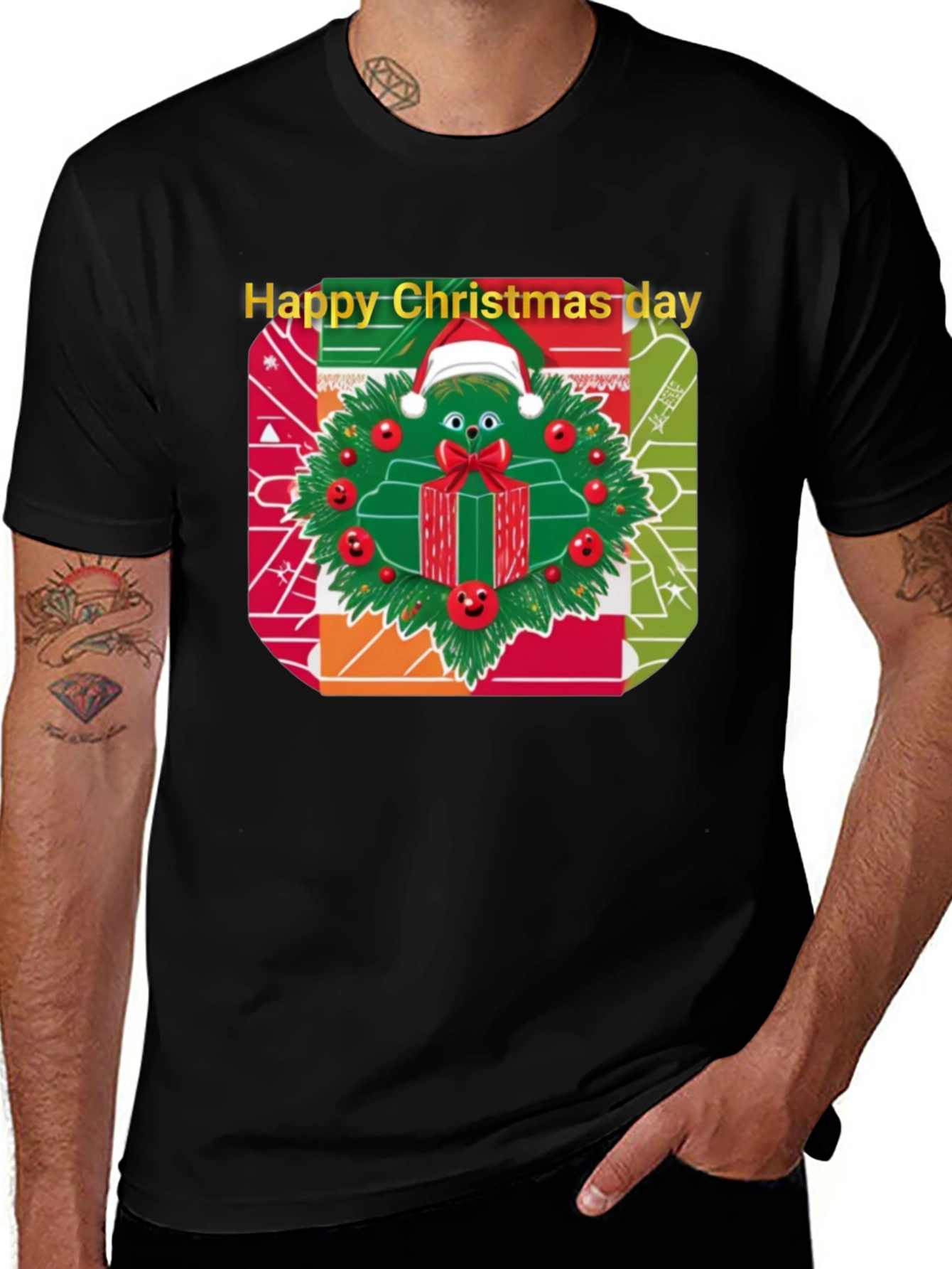 Festive Christmas Wreath T-Shirt