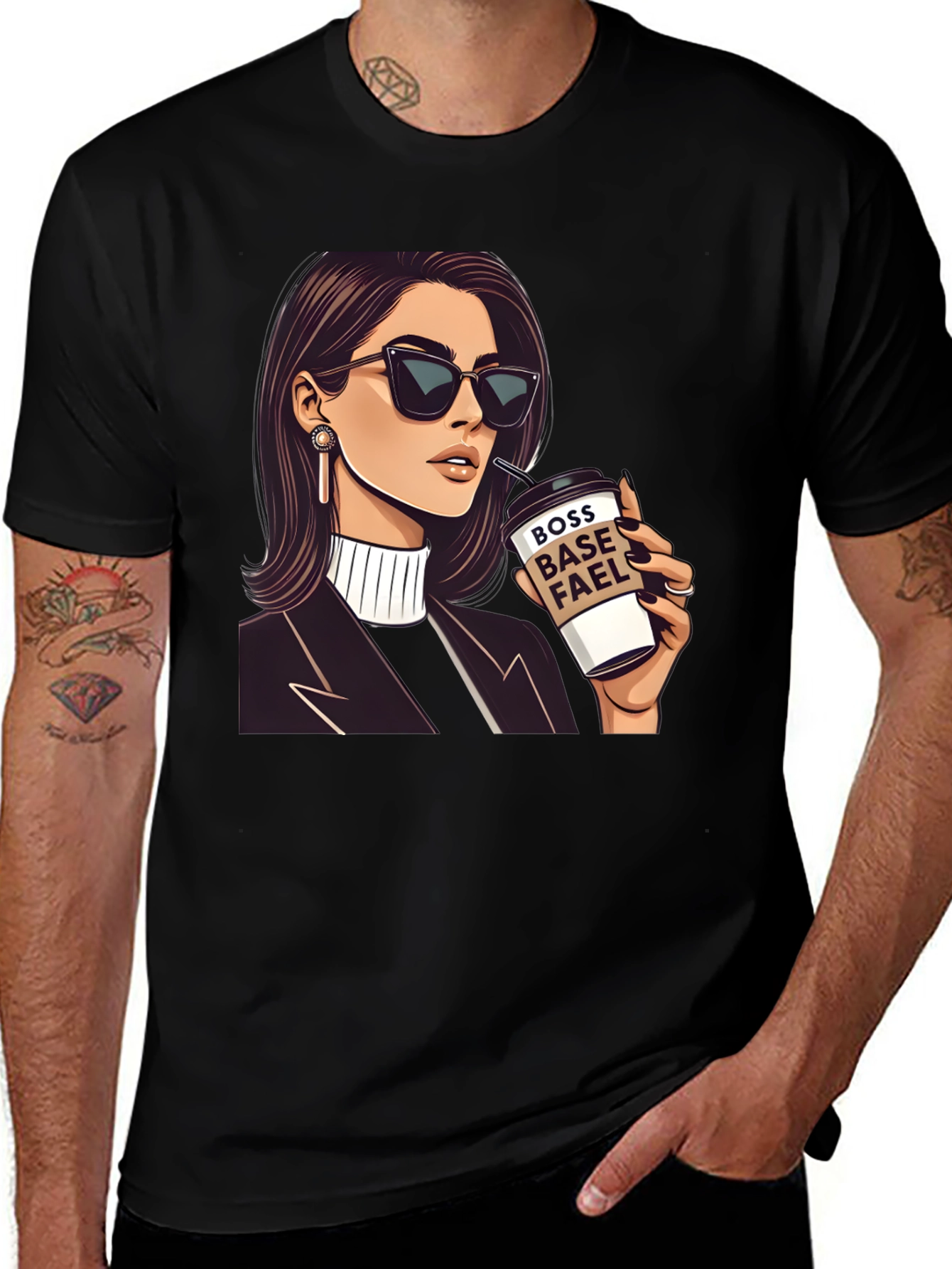 Variant 15 of Boss Babe Graphic T-Shirt - Black