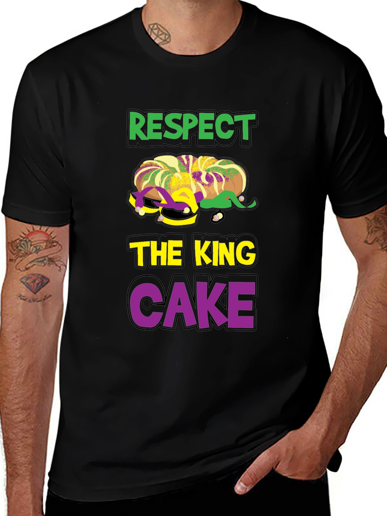 Respect the King Cake T-Shirt - Mardi Gras Tee