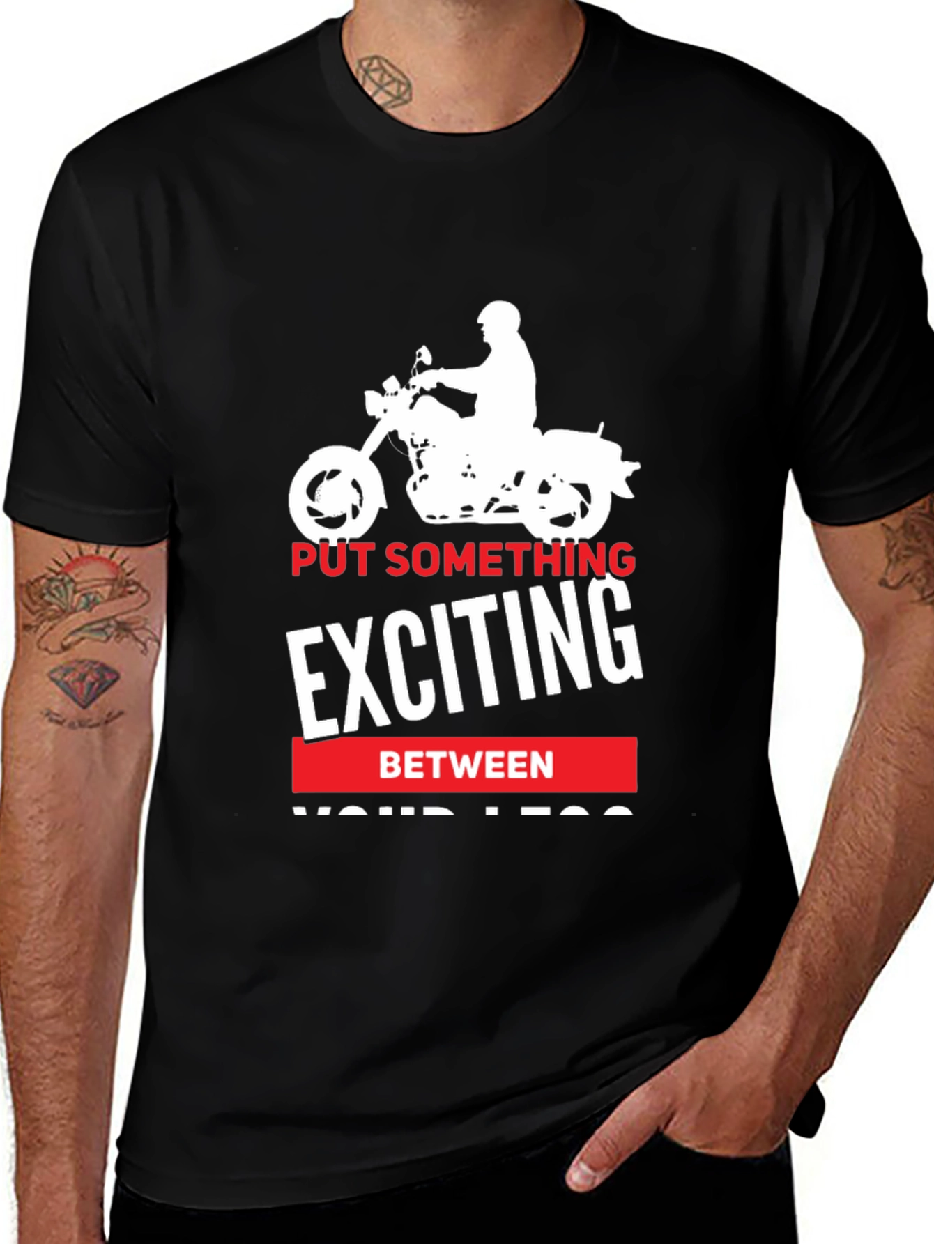 Variant 24 of Exciting Motorcycle Graphic Tee - Black