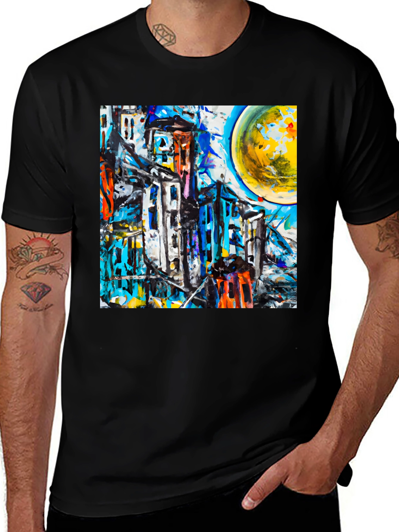 Variant 9 of Abstract Cityscape Graphic Tee